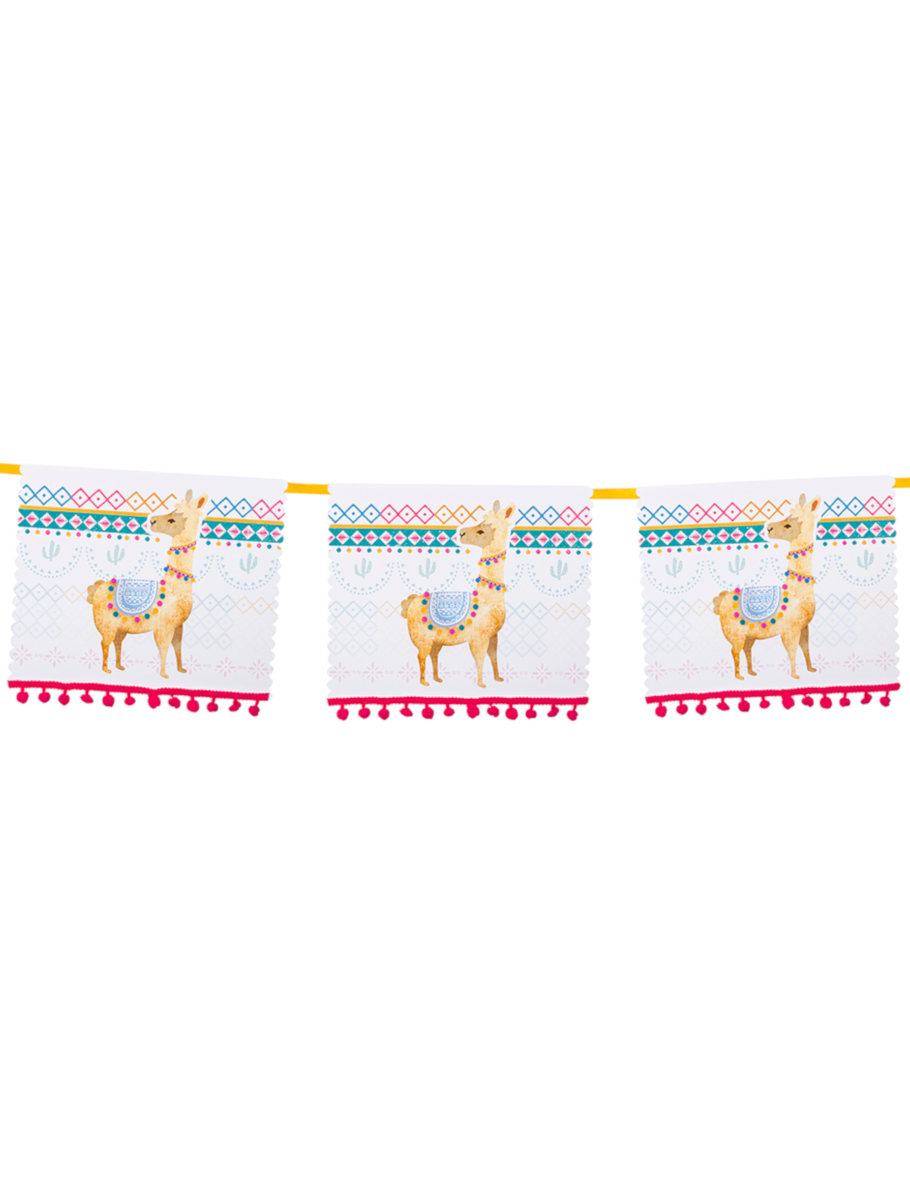 Guirlande en carton lama blanche 20 x 24 cm 4 m