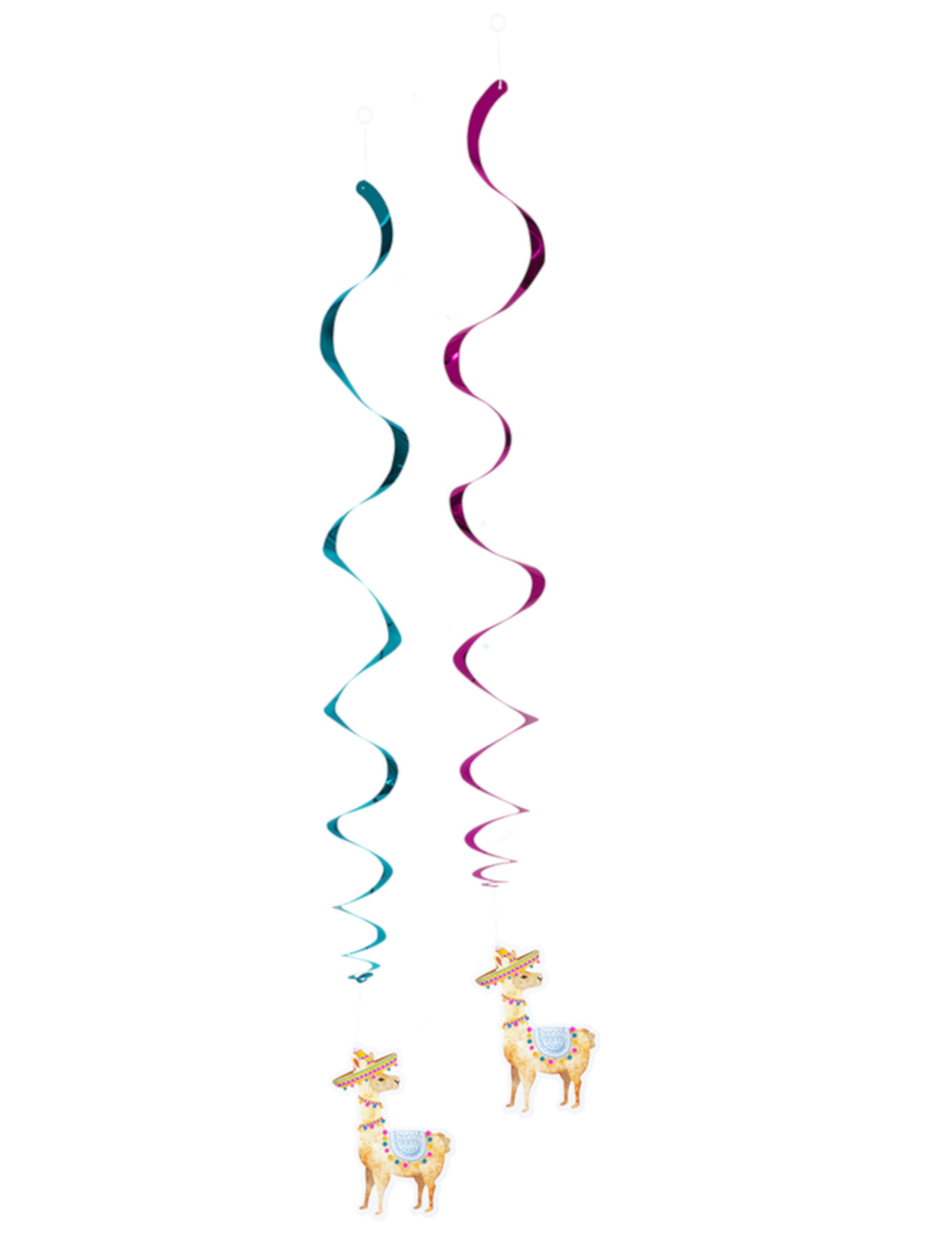 2 Suspensions spirales en carton lama 85 cm