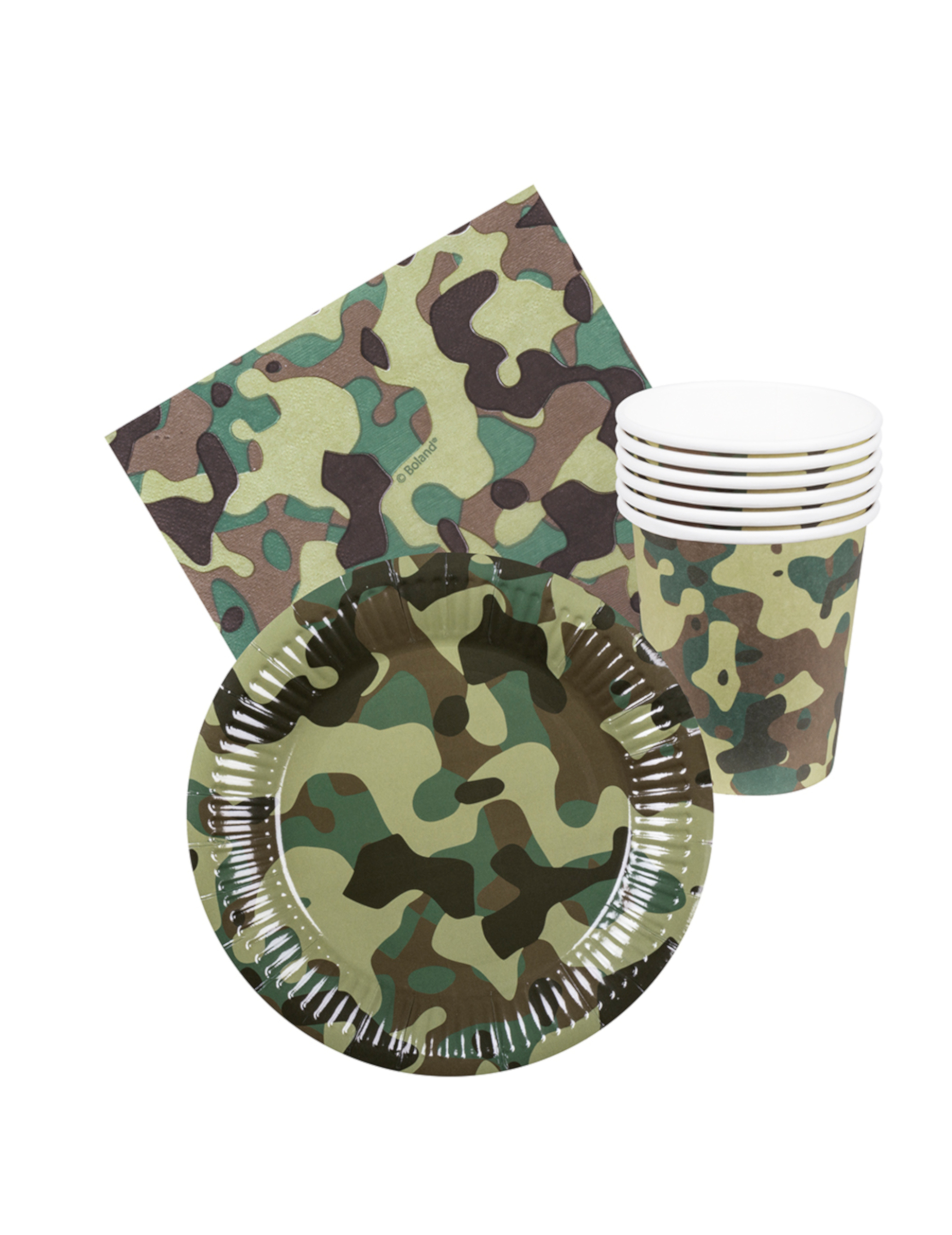 Kit vaisselle jetable militaire 24 pièces