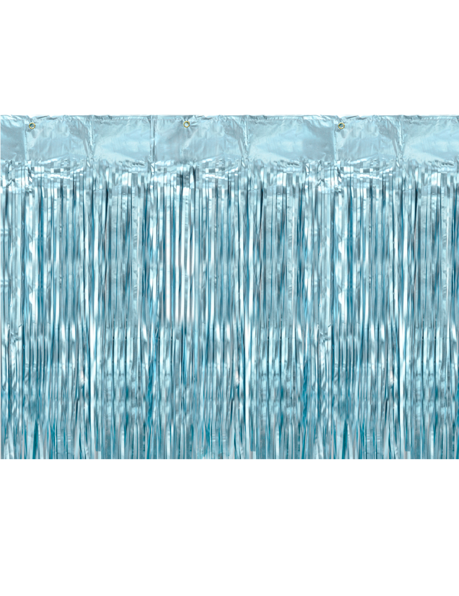 Rideau scintillant à franges bleu métallisé 90 x 250 cm