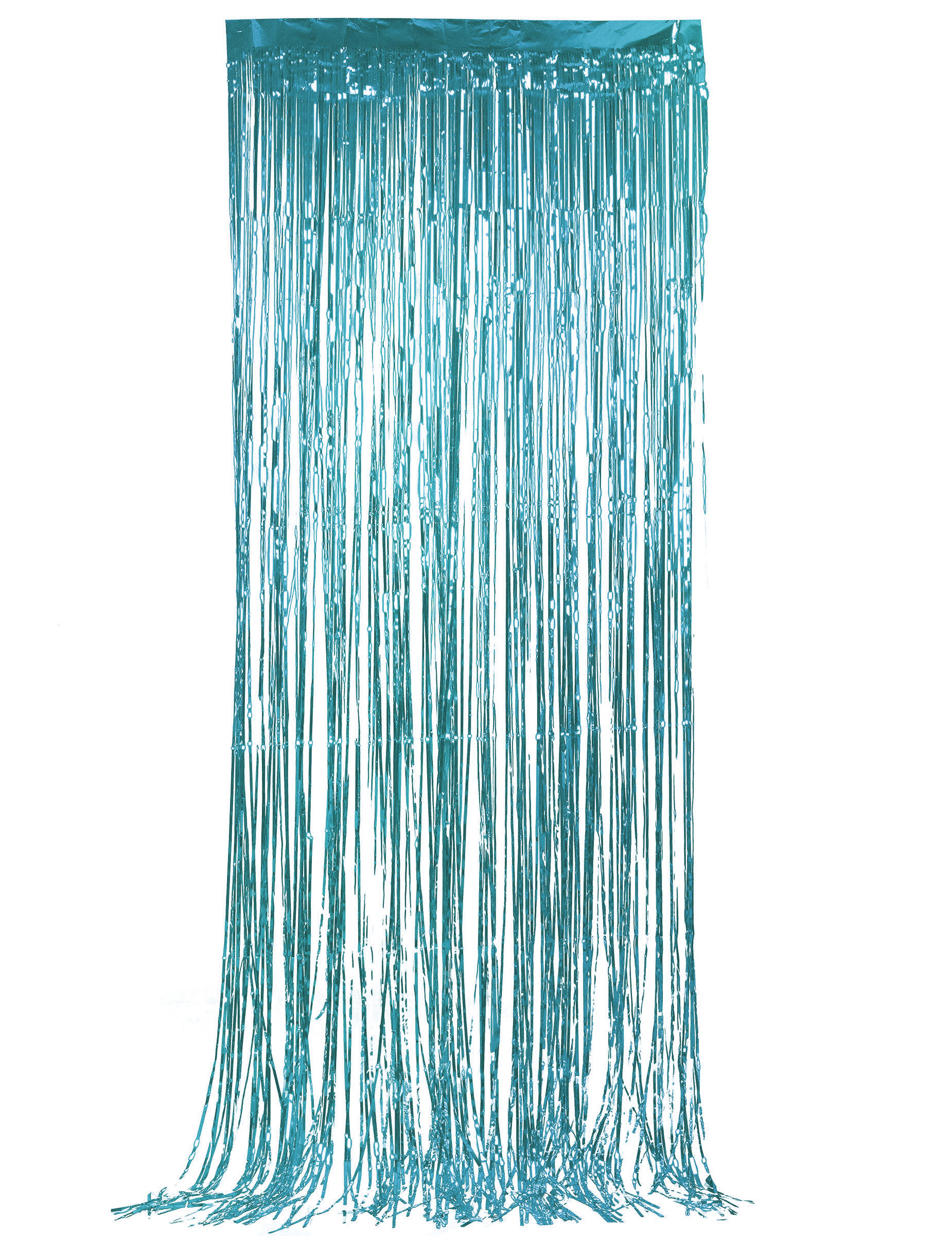 Rideau scintillant à franges bleu métallisé 90 x 250 cm