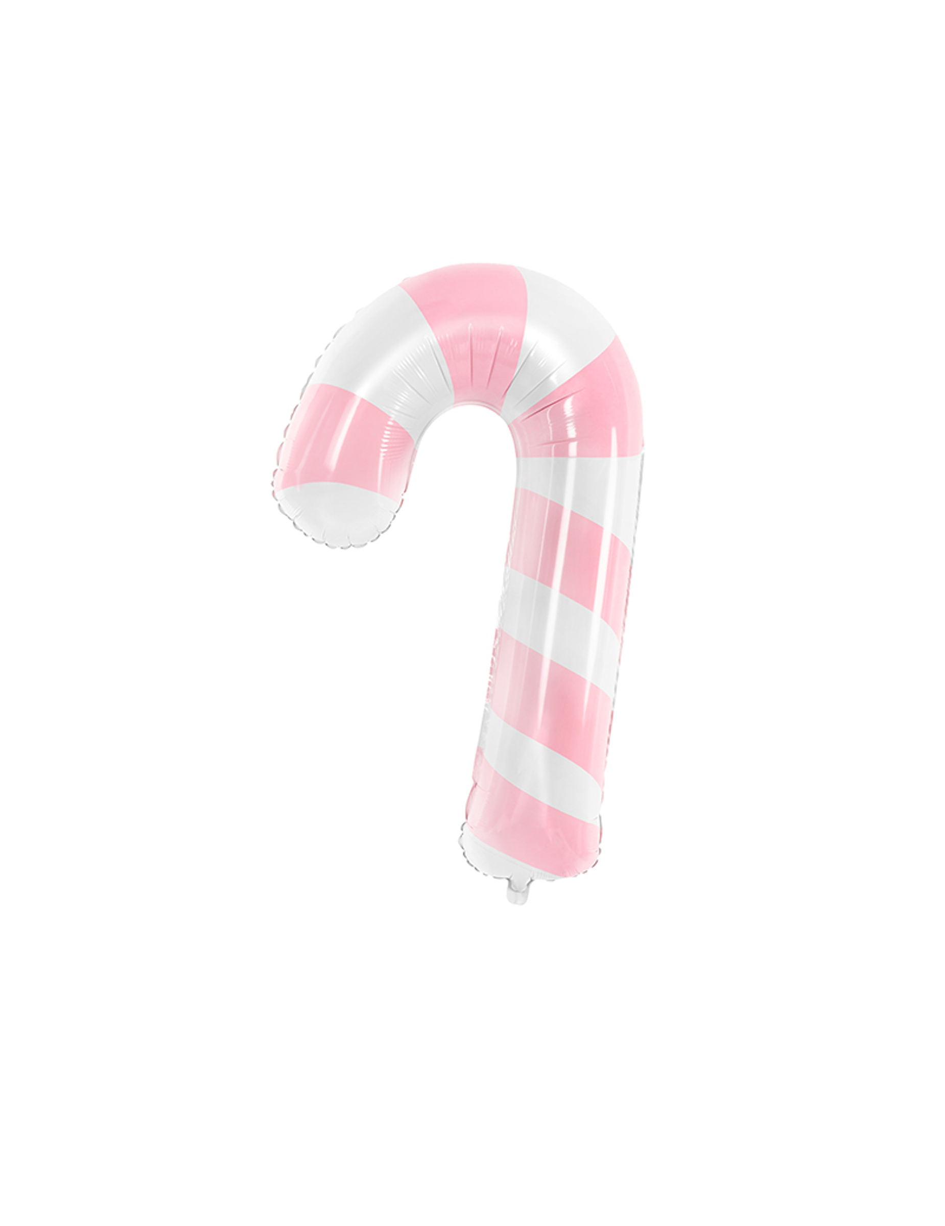 Ballon aluminium sucre d'orge blanc et rose 46 x 74 cm