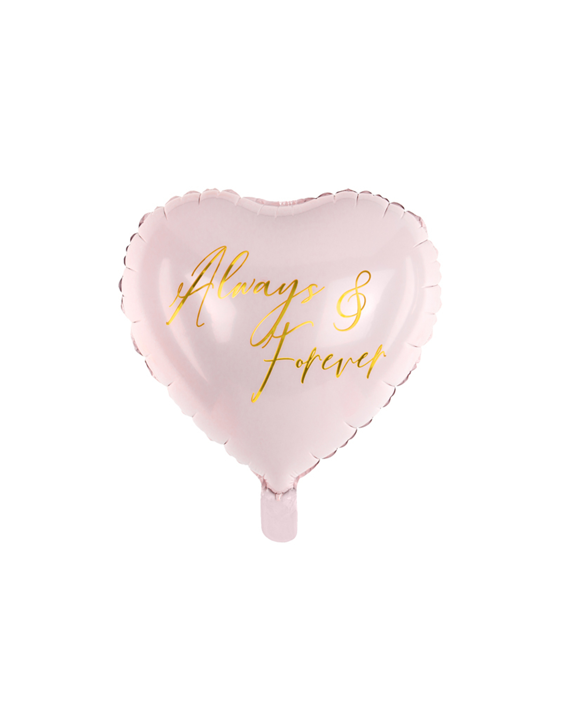 Ballon aluminium c ur always & forever rose et doré 45 cm