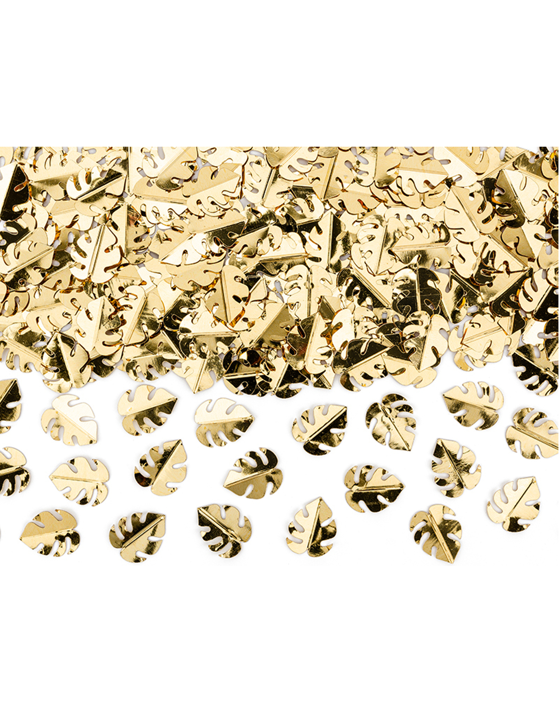 Confettis de table feuilles tropicales dorées métallisées 15 g