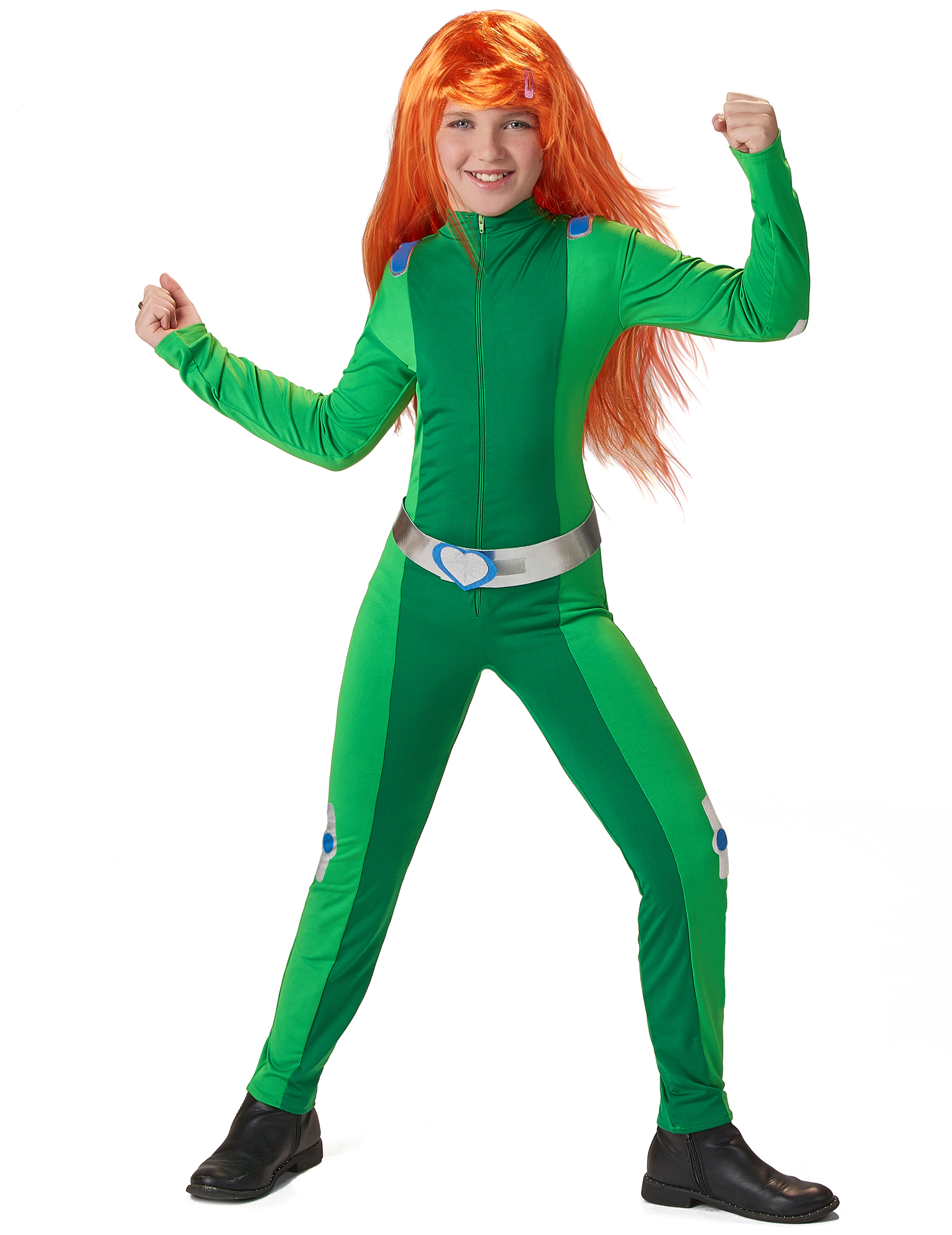 Déguisement espionne de choc vert fille