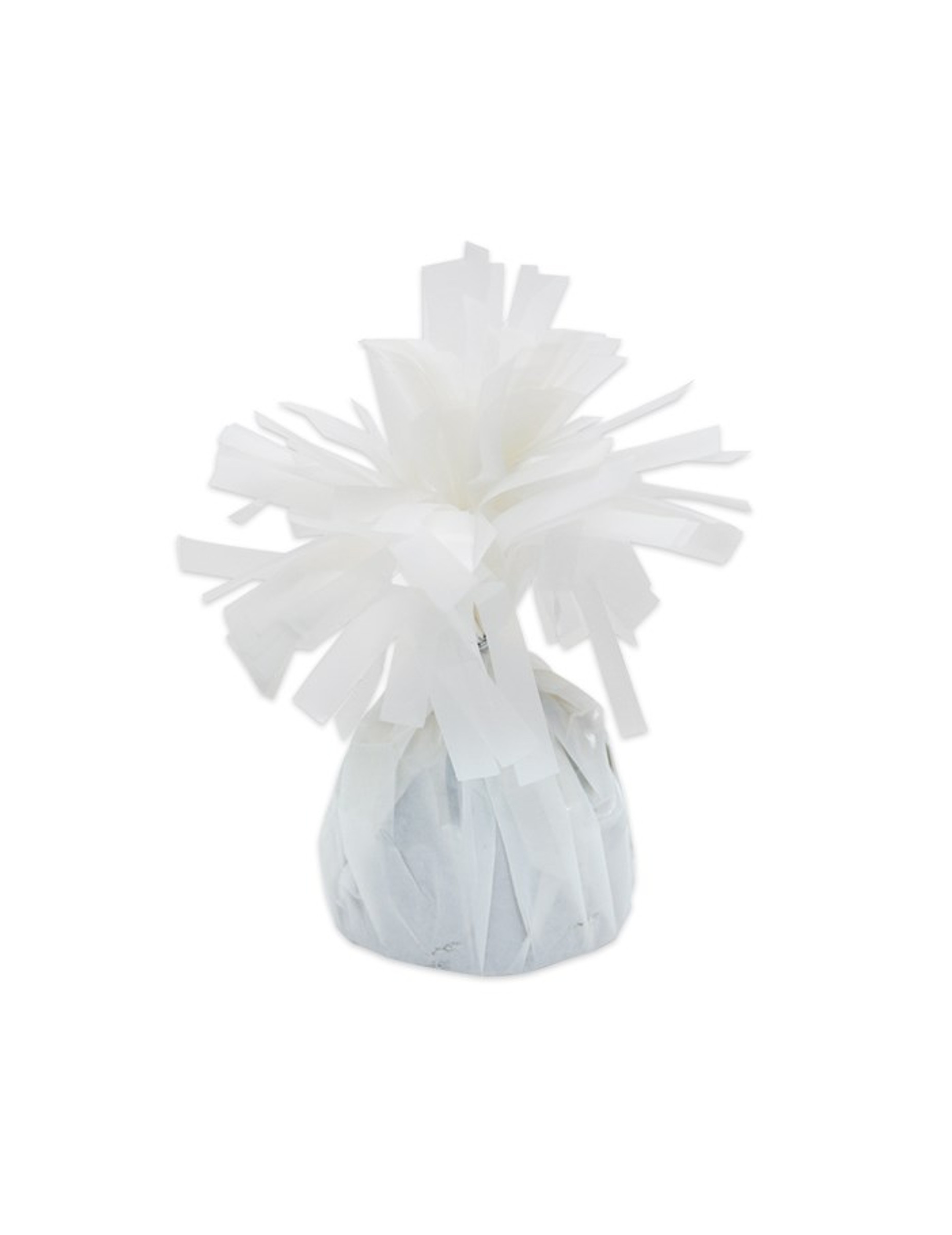 6 Poids ballons à franges blancs