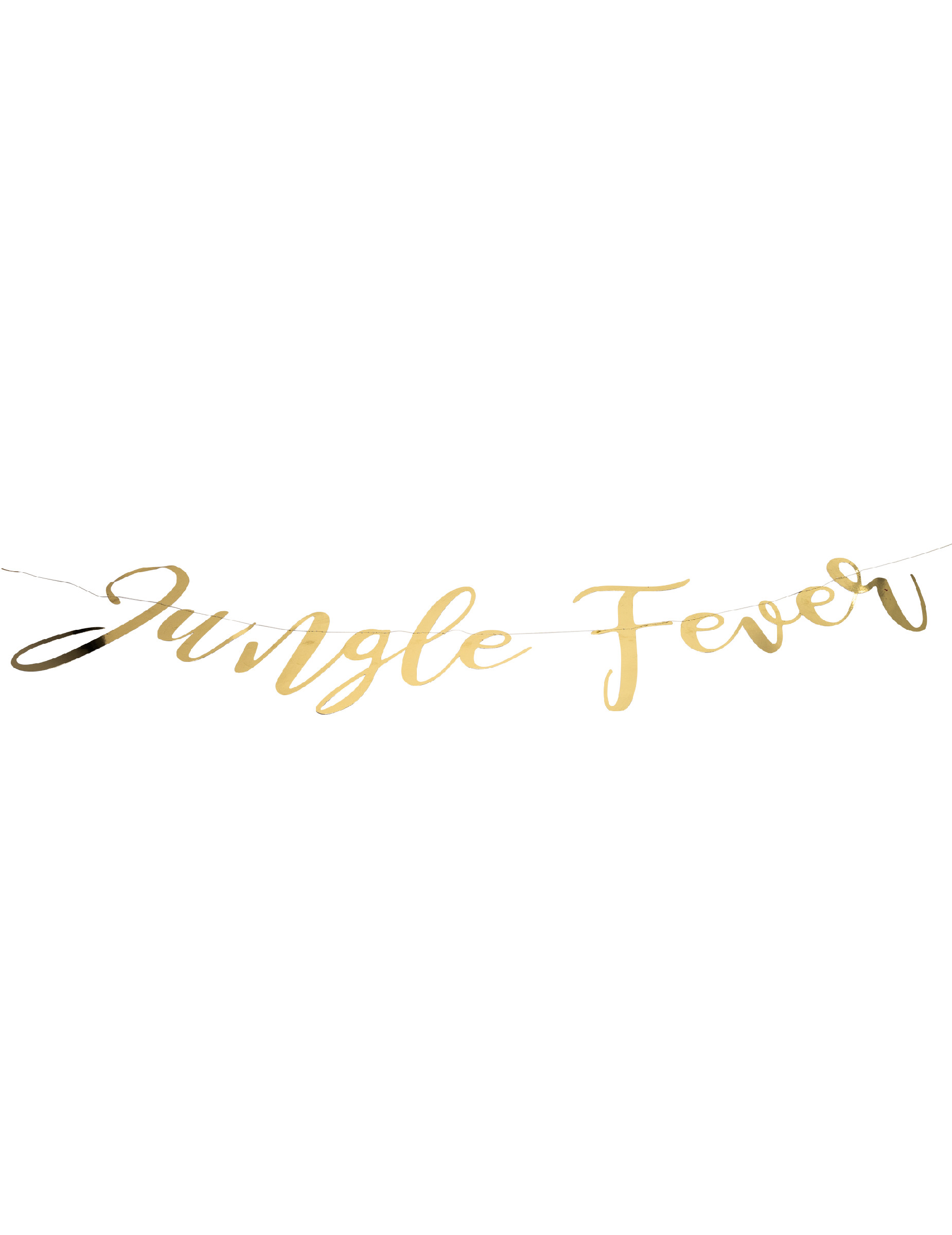 Guirlande en carton jungle fever dorée 1,20 m