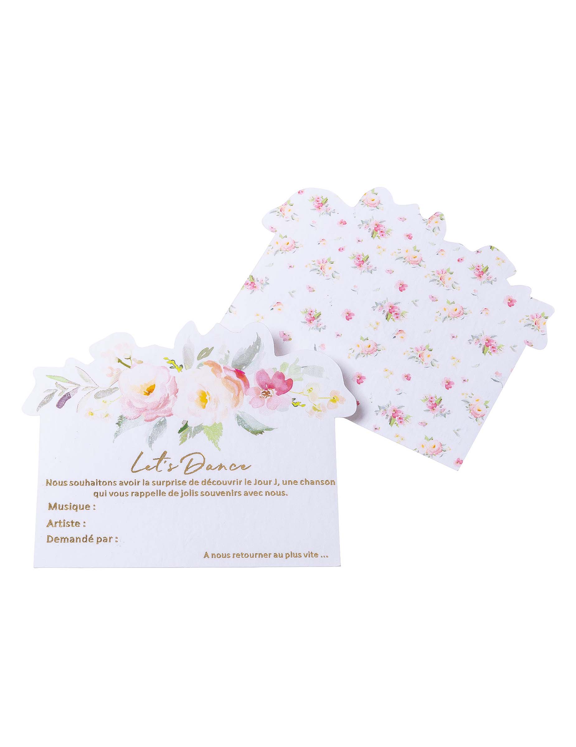 35 Cartes aquarelle let's dance dorure 8 x 10 cm