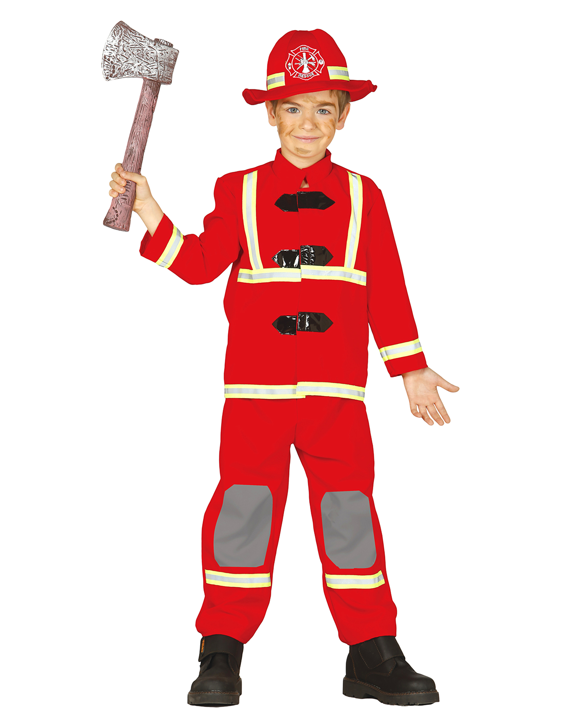 Déguisement pompier rouge enfant