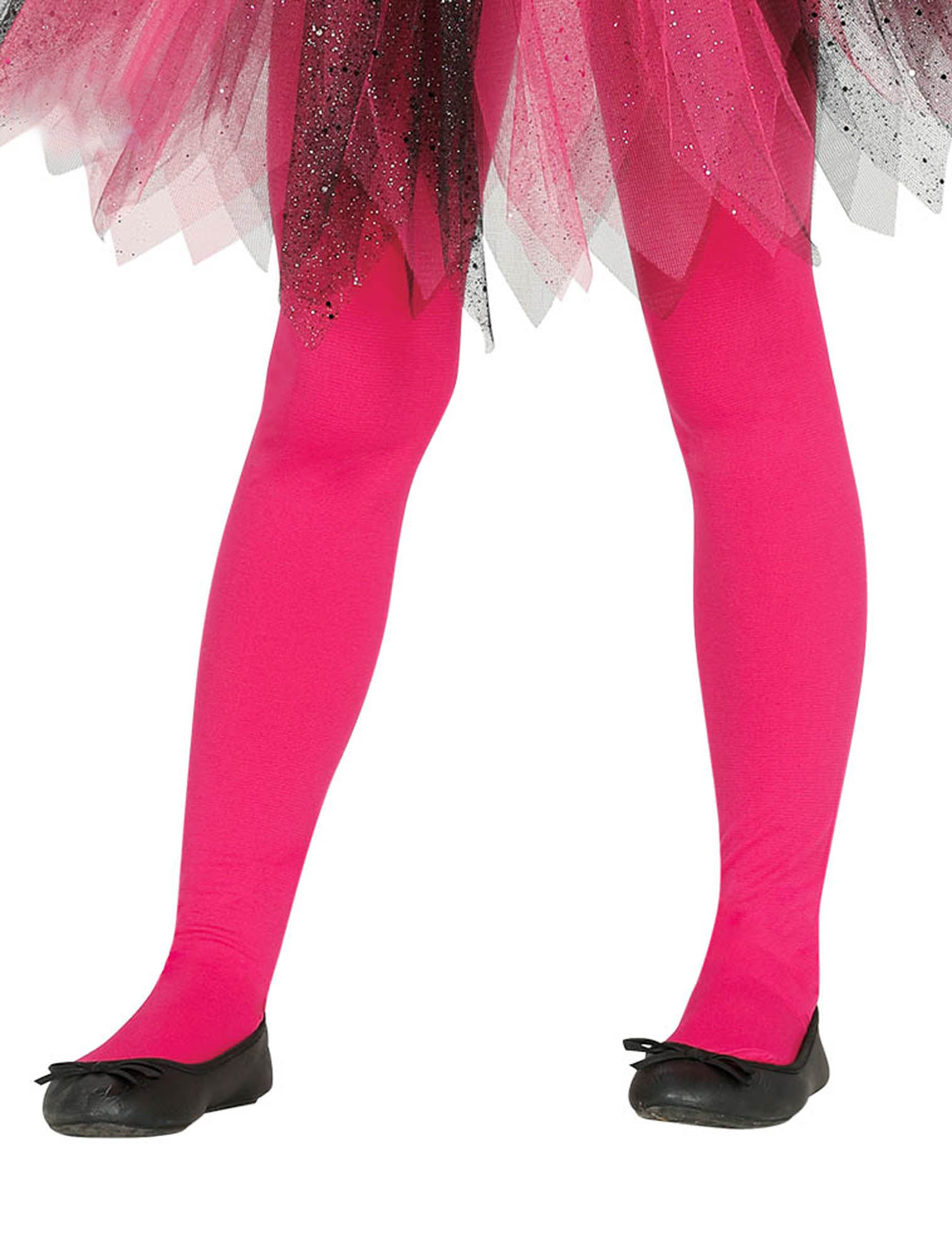 Collants fuchsia opaques fille
