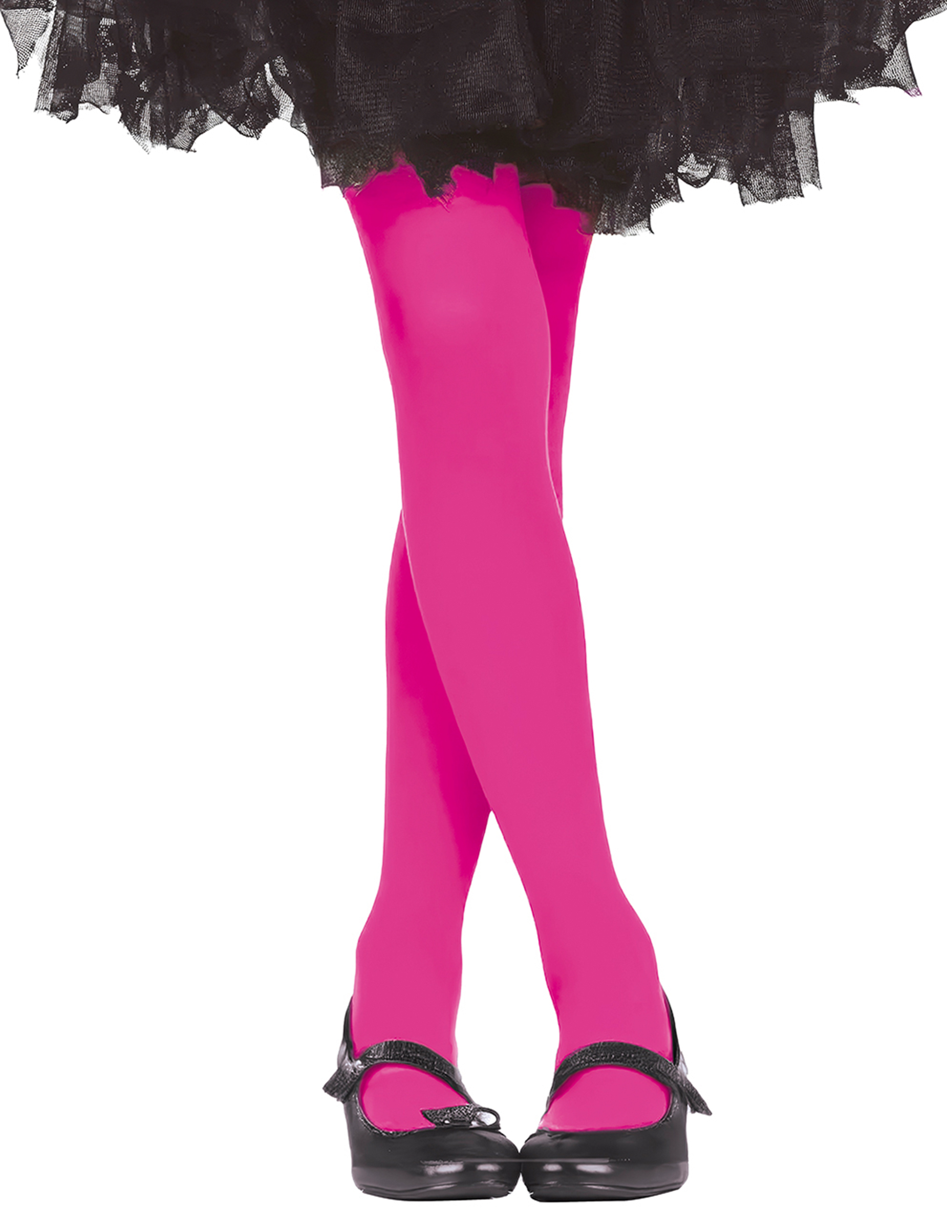 Collants fuchsia opaques fille