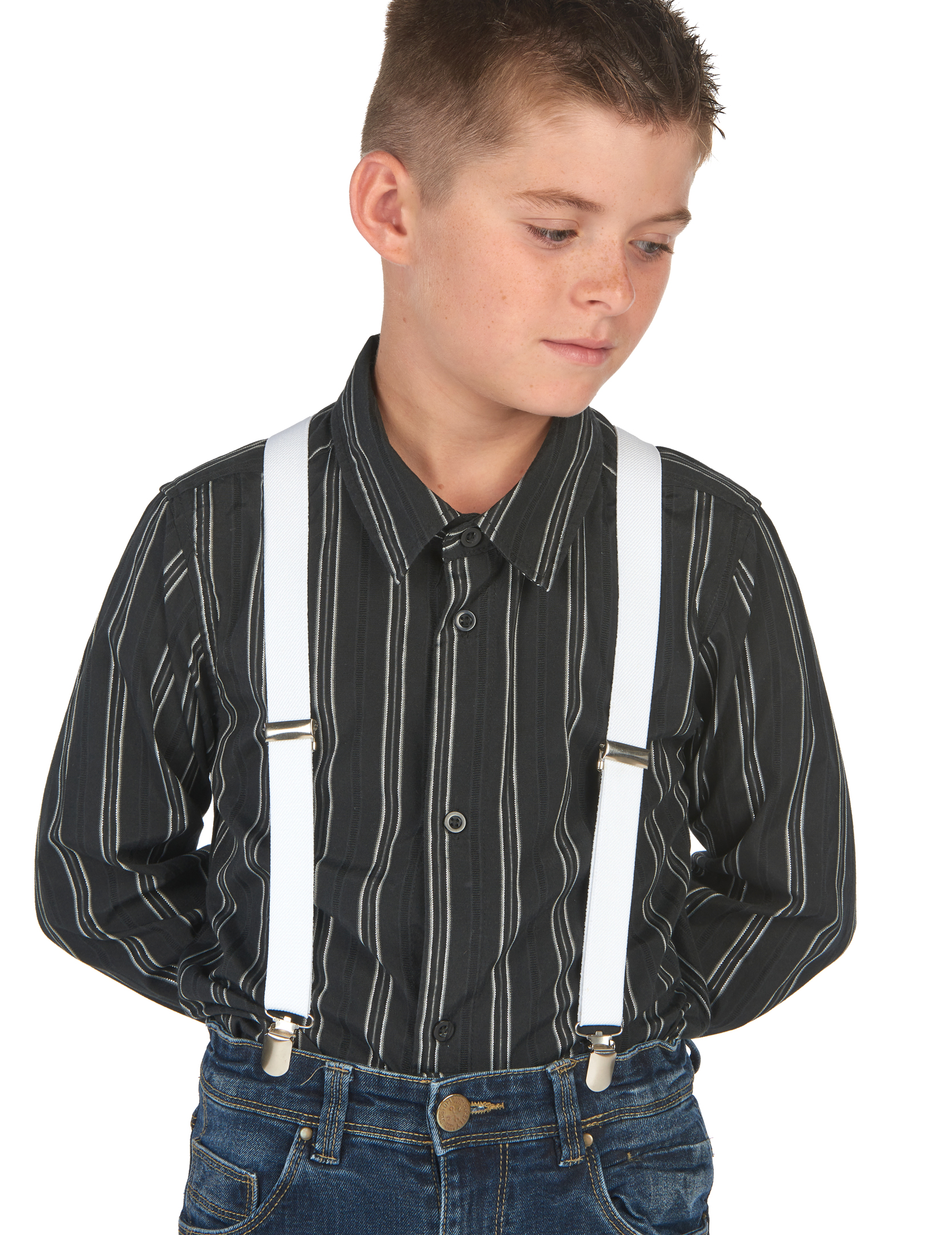 Bretelles blanches enfant