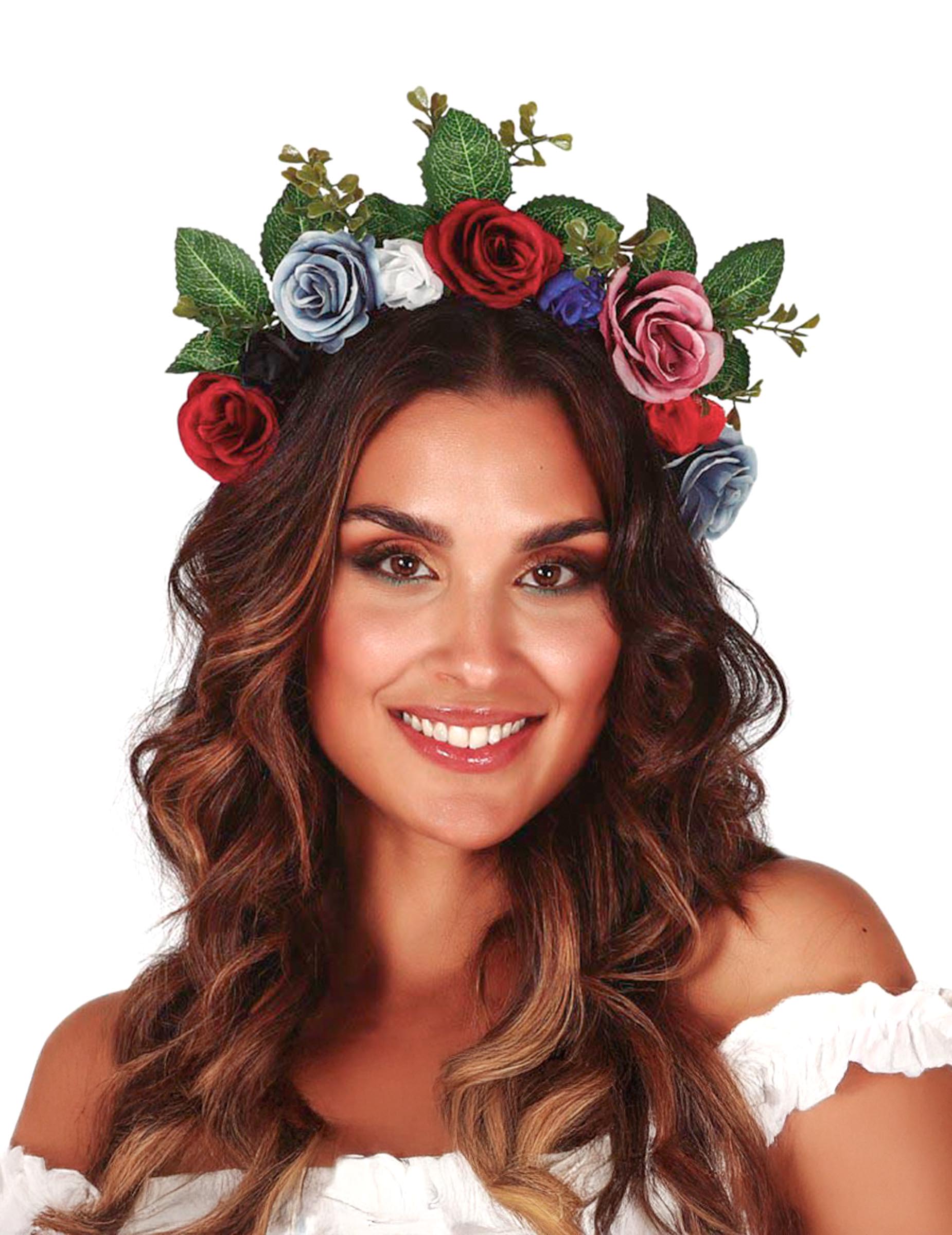 Couronne de fleurs foncées
