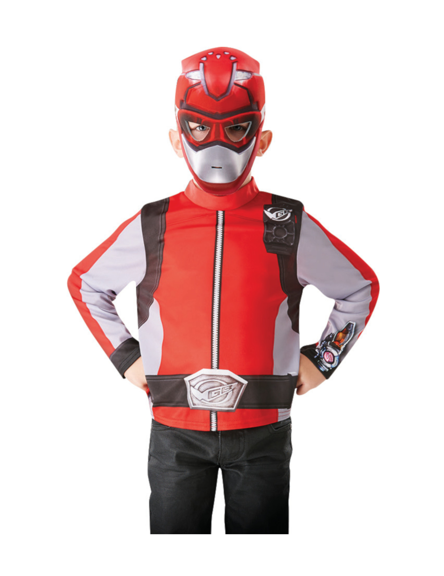 Top et masque rouge Power Rangers enfant