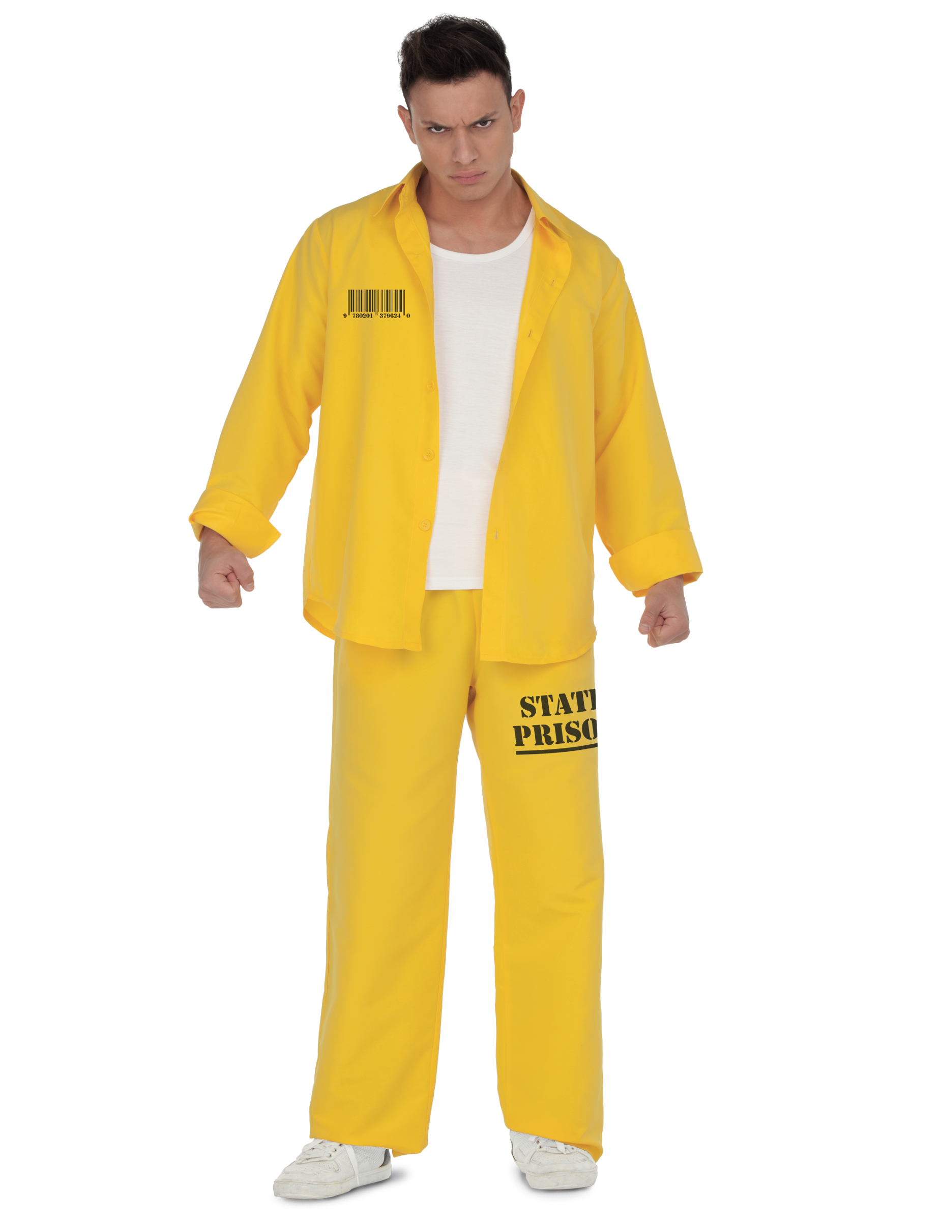 Déguisement prisonnier jaune homme