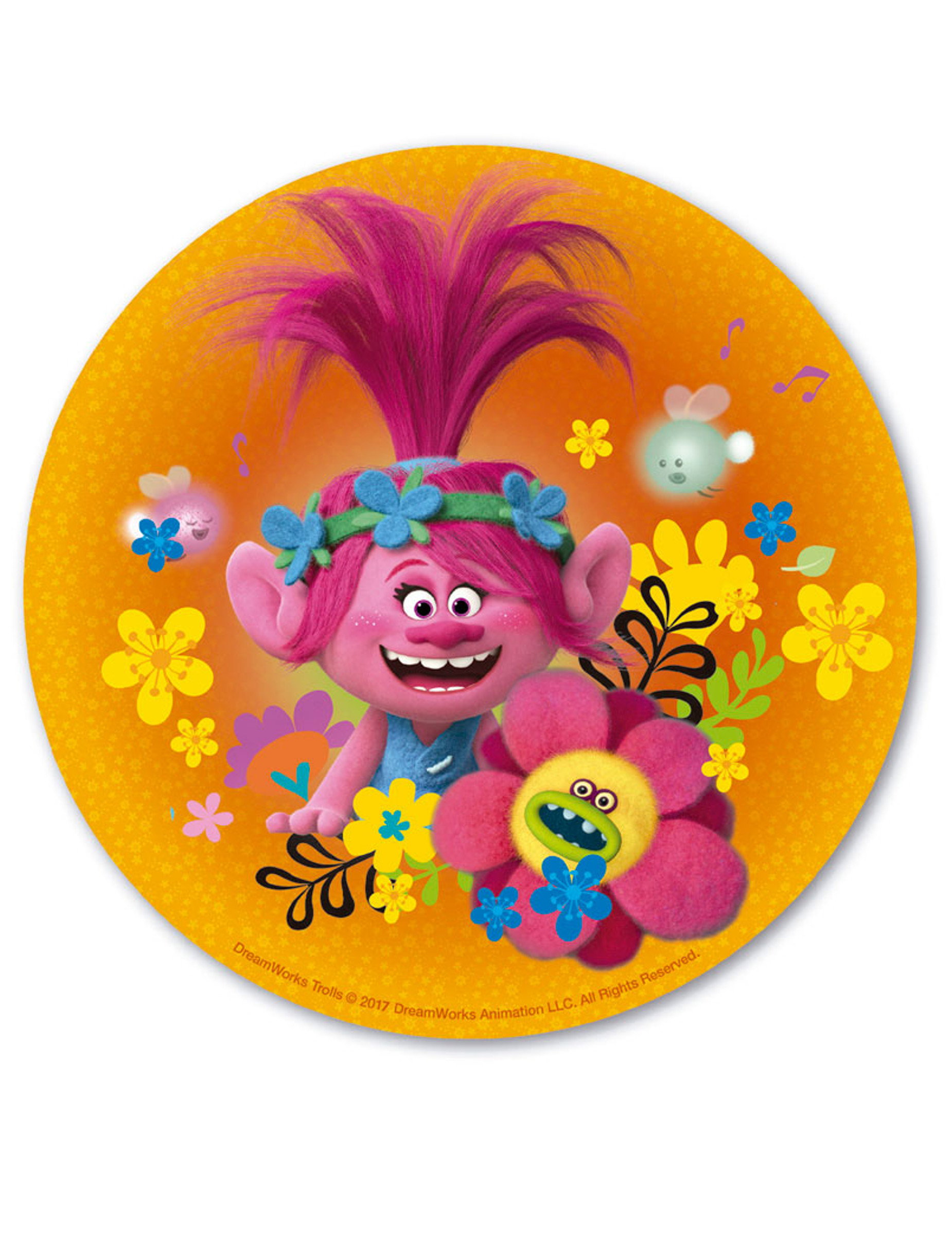 Disque en azyme Poppy Trolls 20 cm