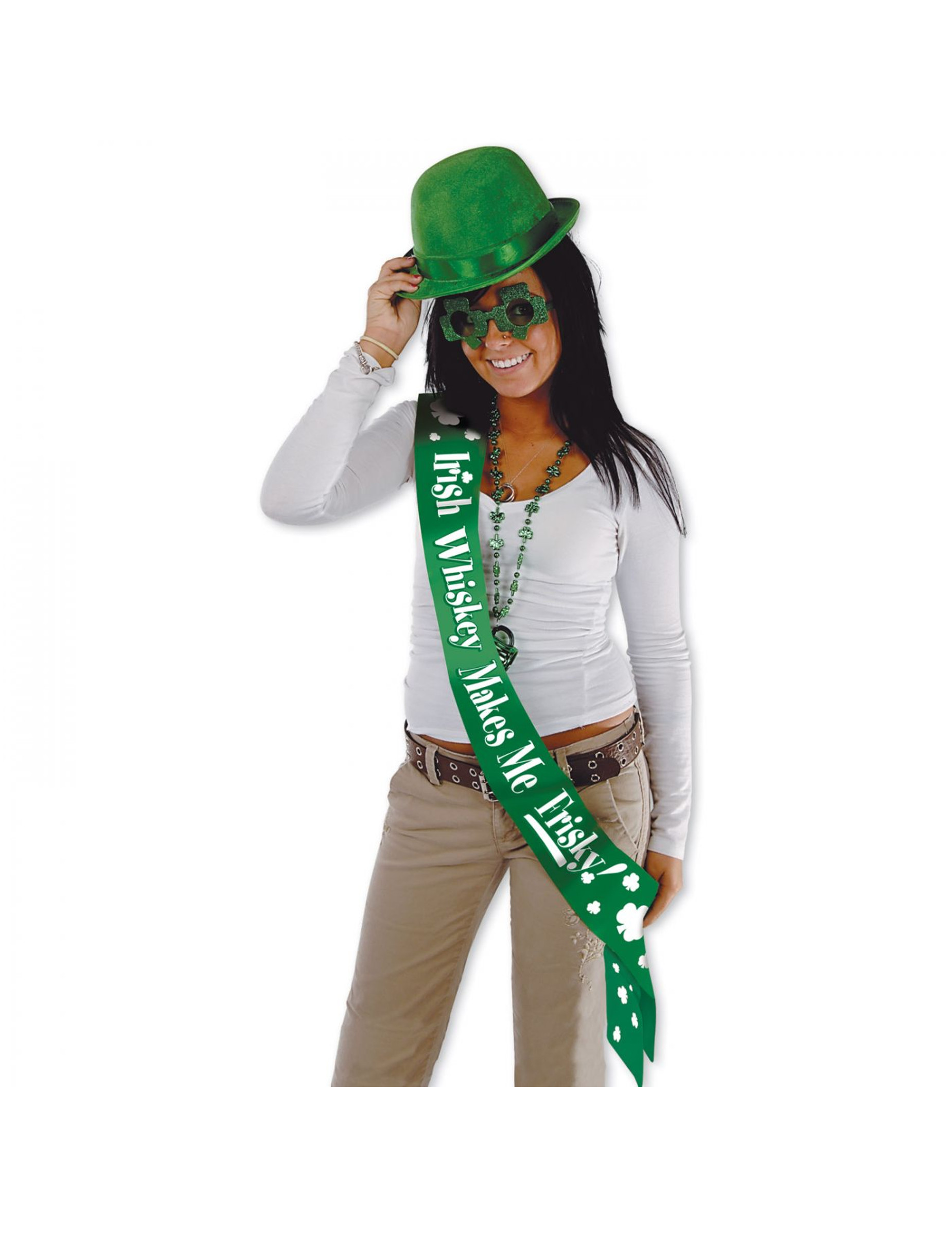 Écharpe satinée humoristique Saint Patrick