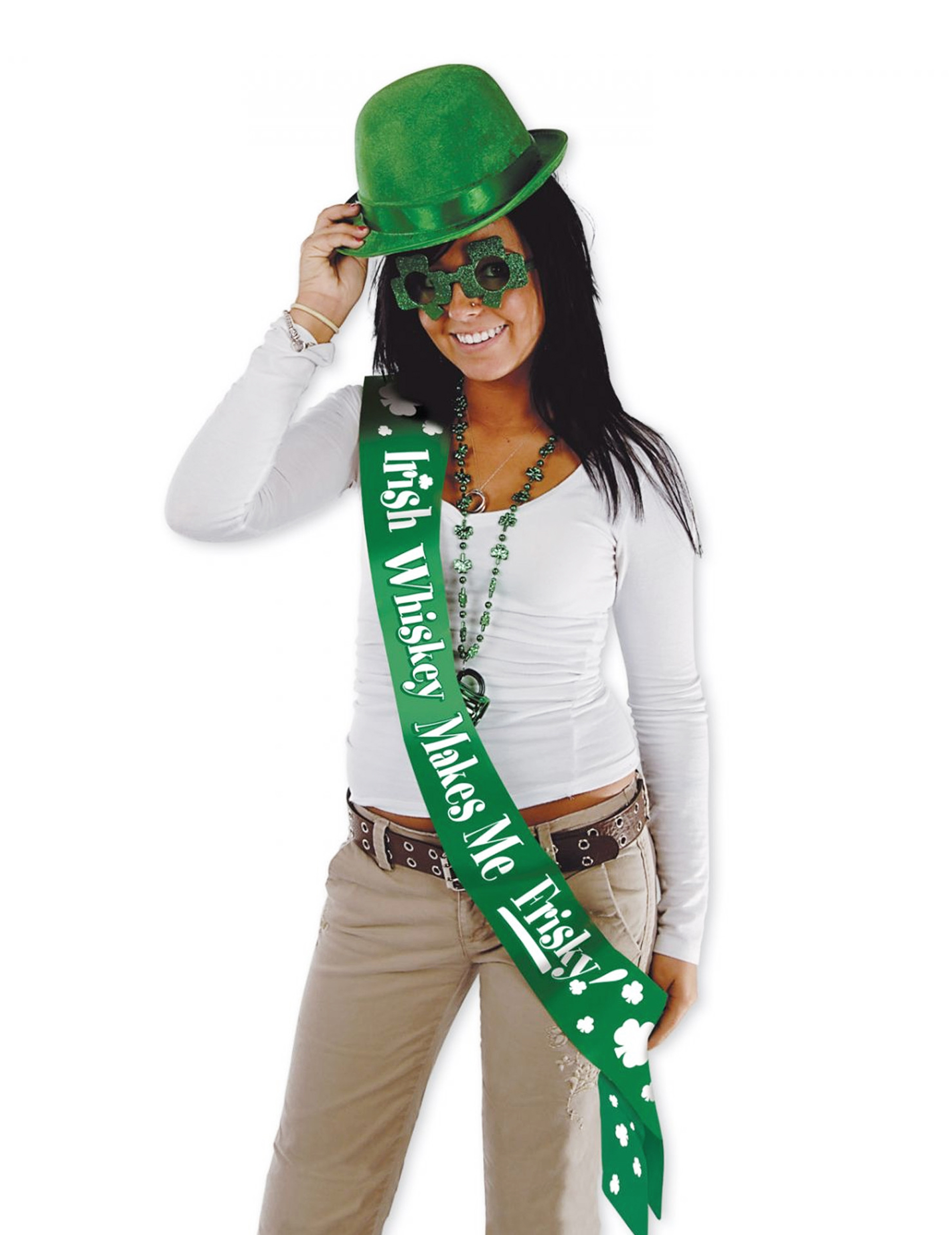 Écharpe satinée humoristique Saint Patrick
