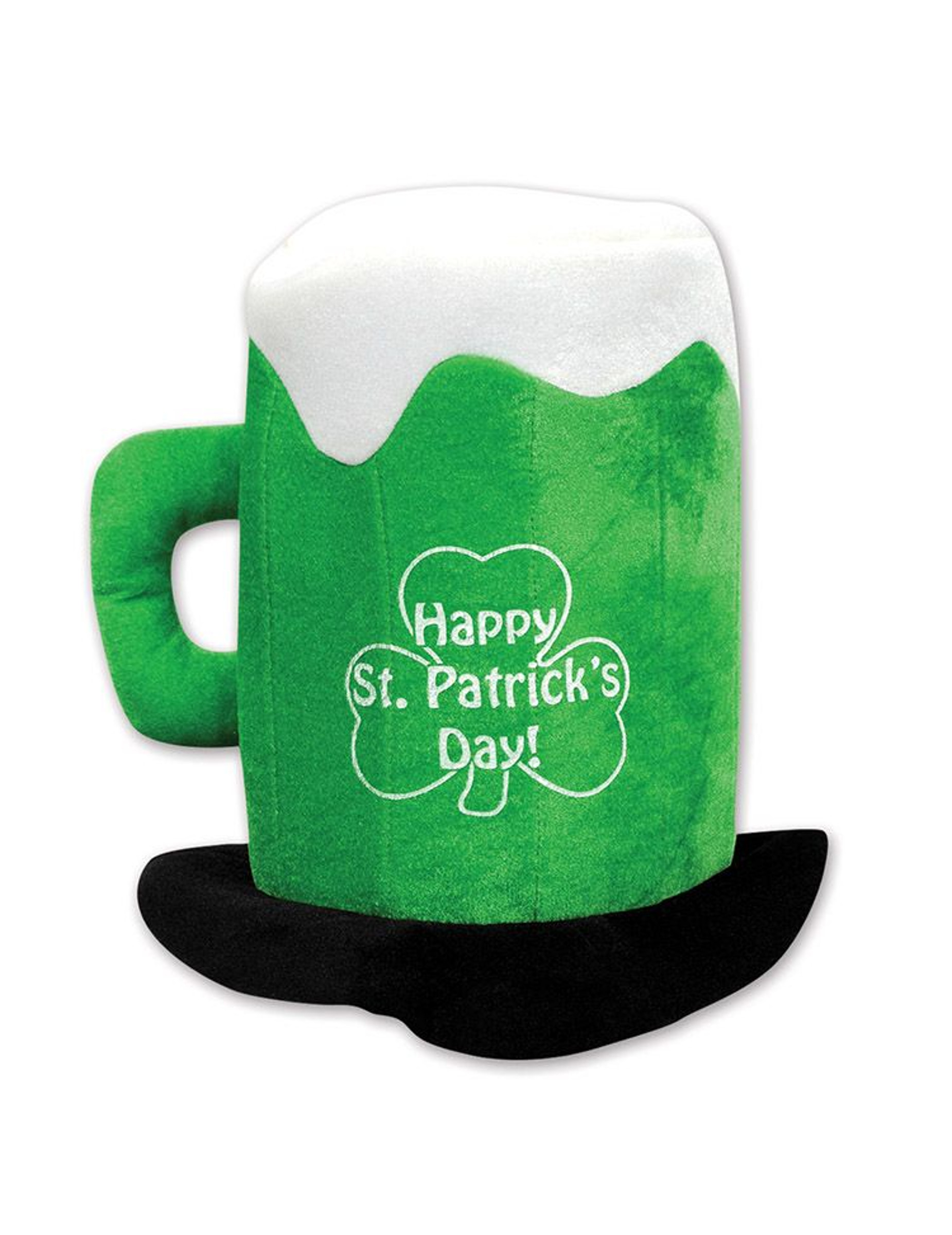 Chapeau chope de bière vert adulte