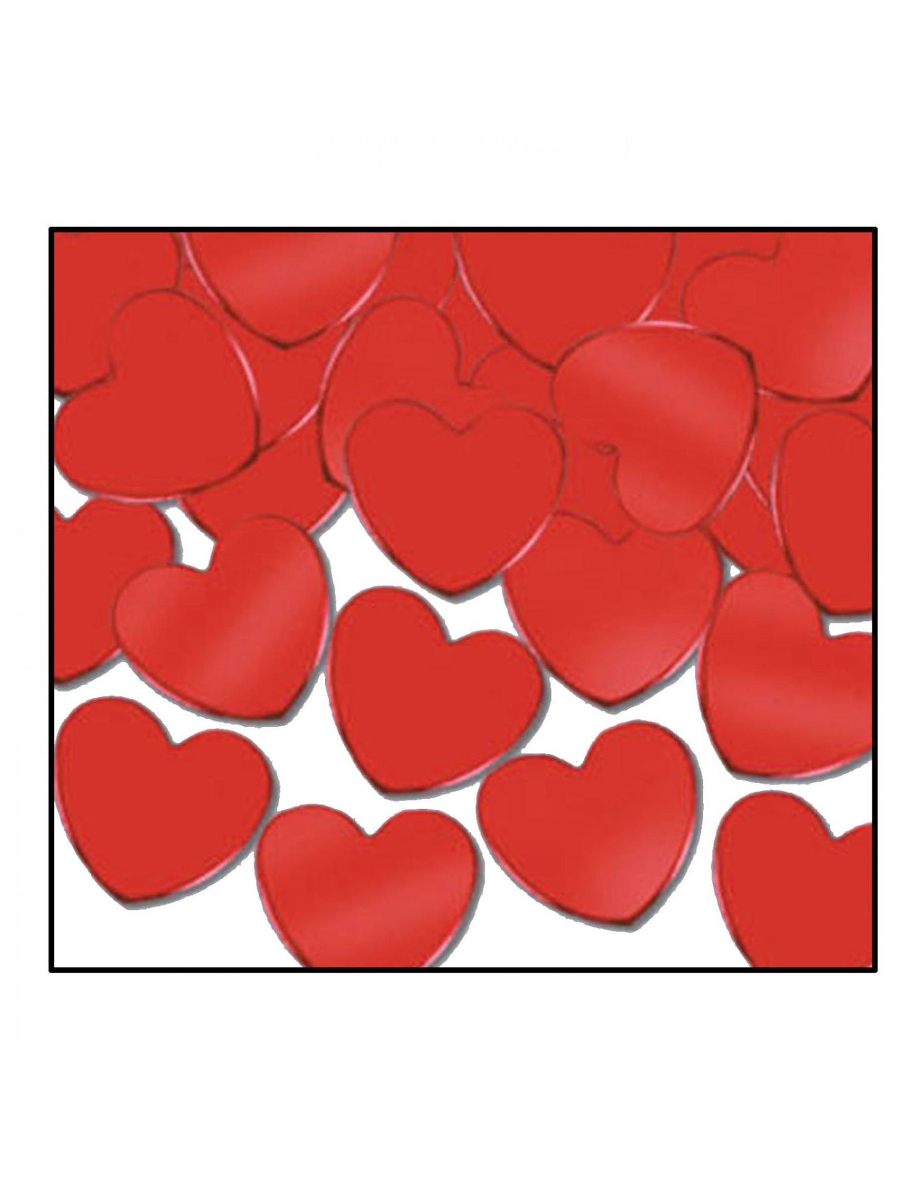 Confettis de table c urs rouges 28 g