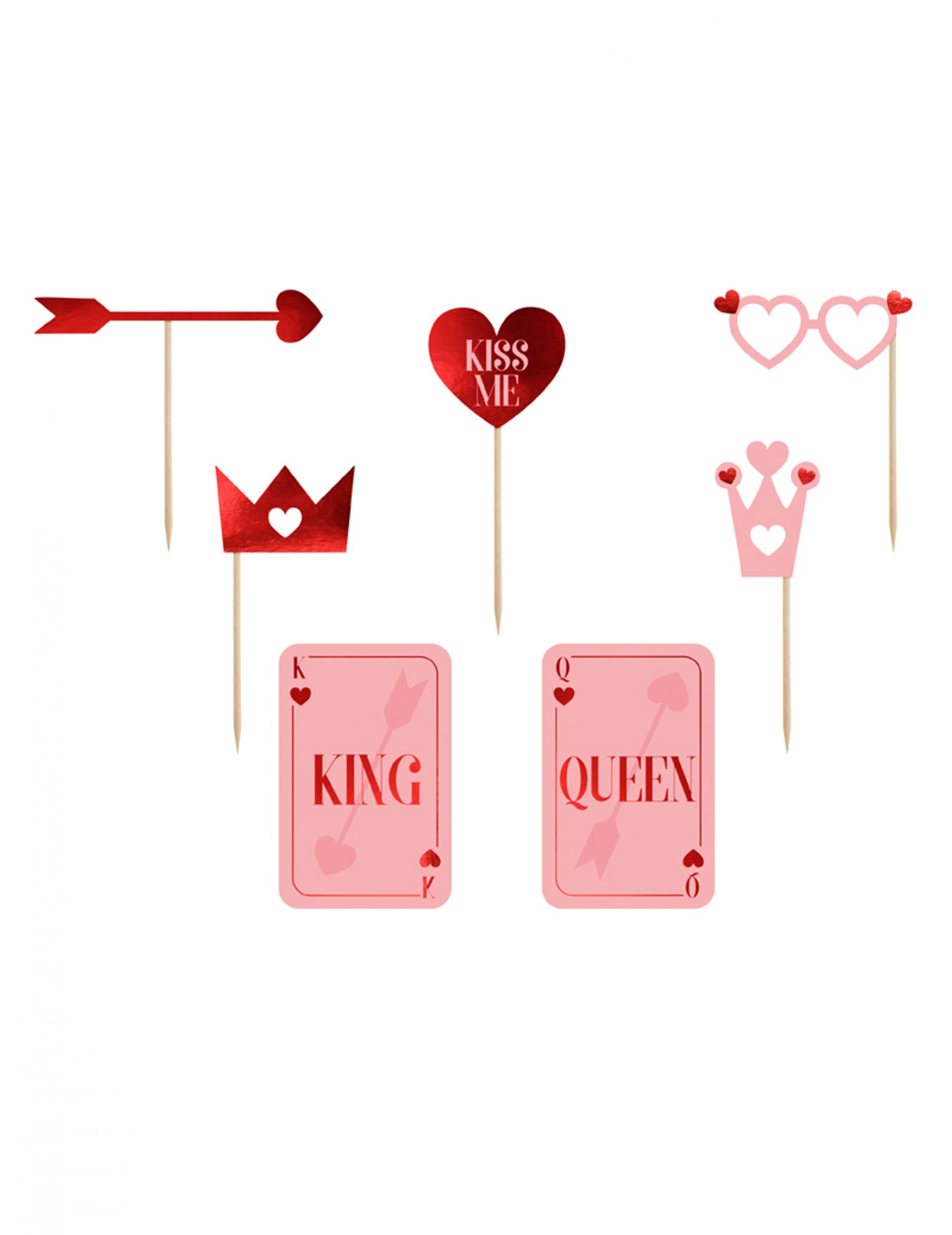 Kit photobooth love is in the air 7 accessoires