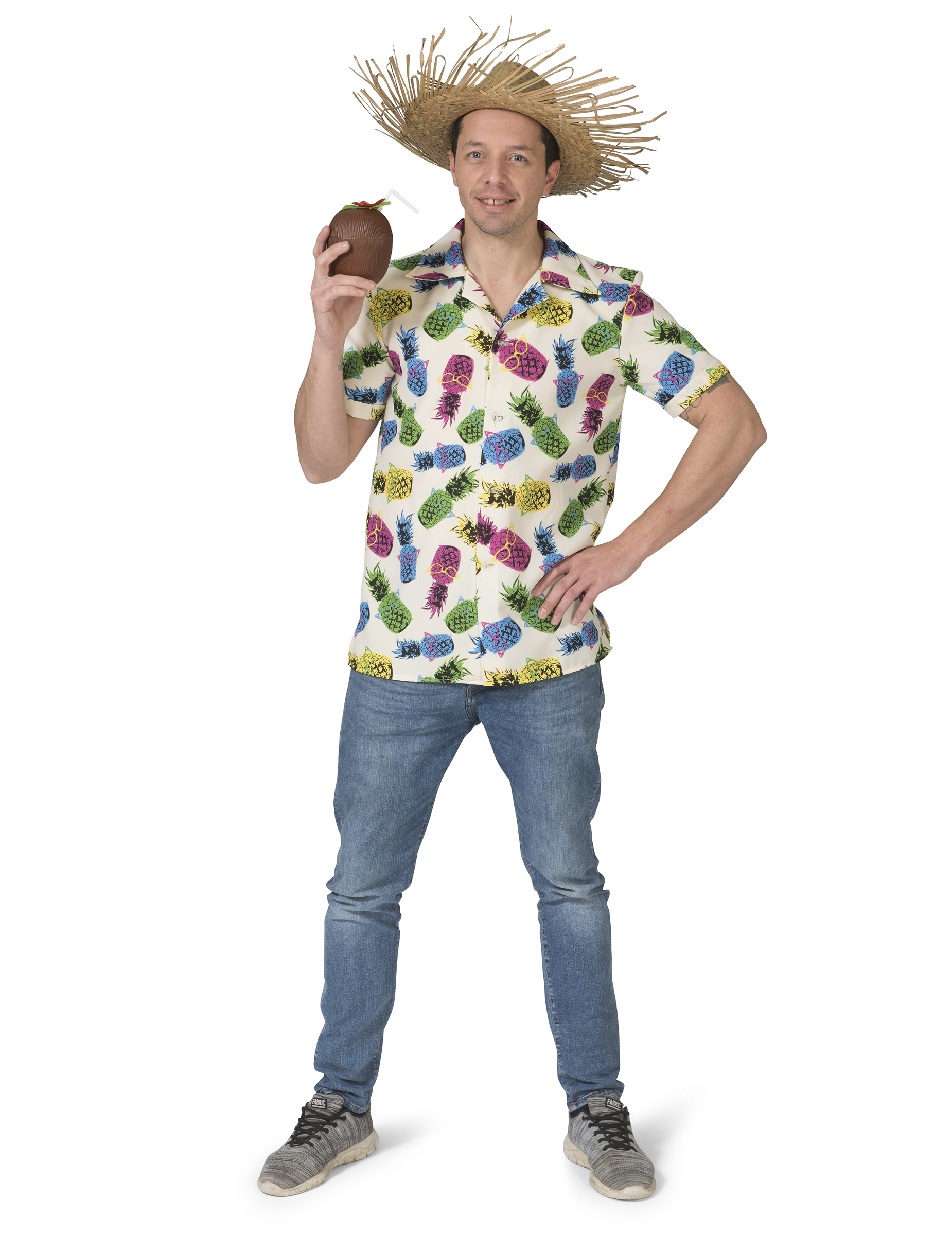 Chemise à motif ananas homme