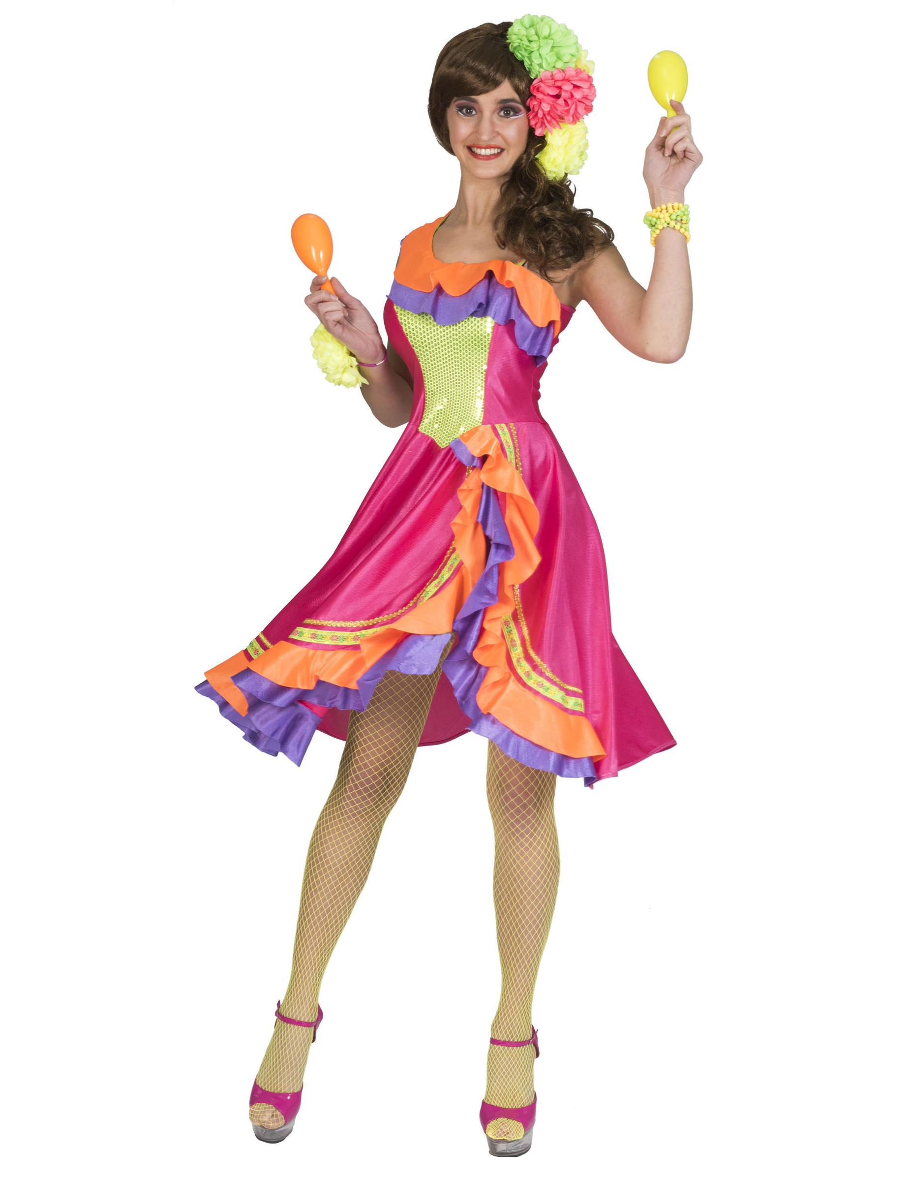 Déguisement robe danseuse de rumba femme
