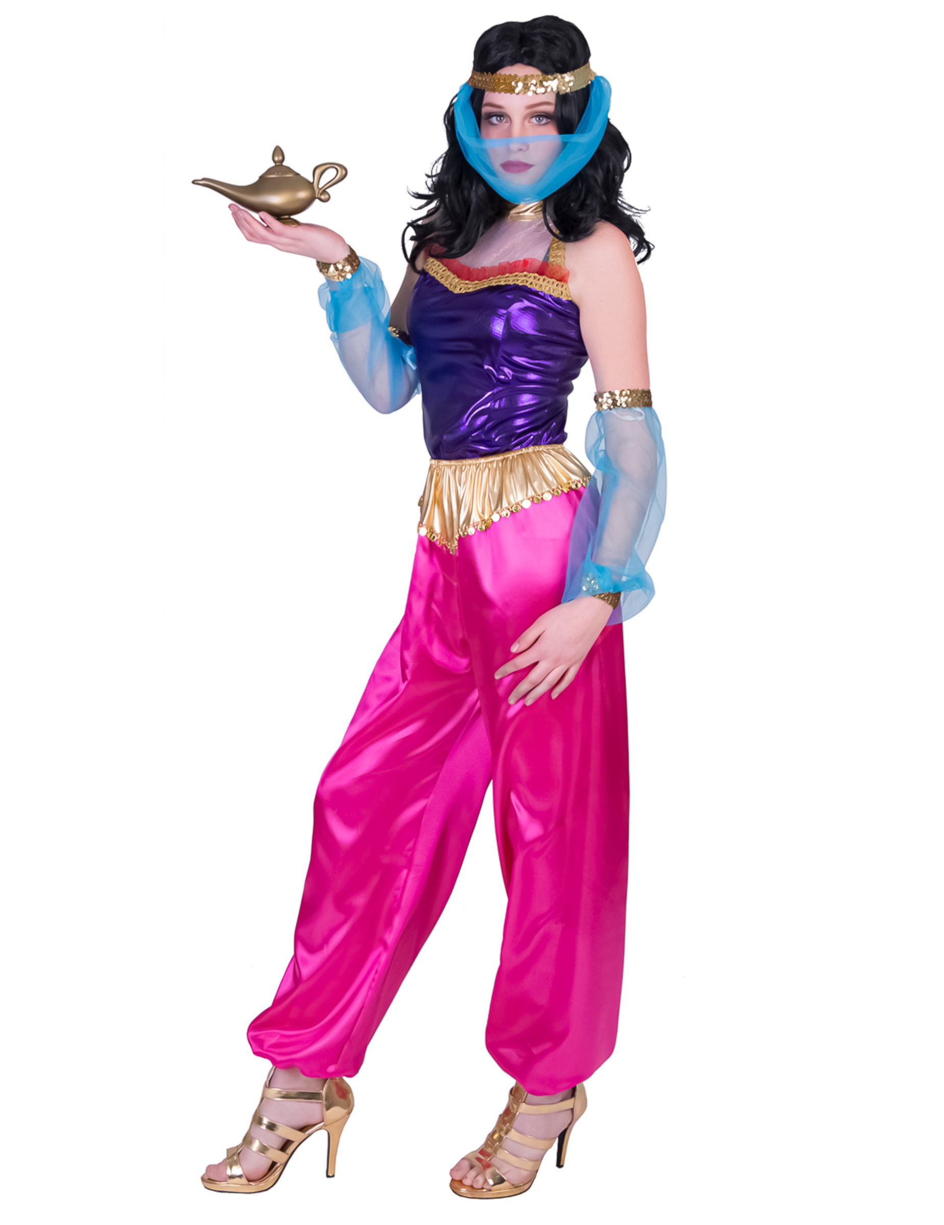 Déguisement  danseuse orientale avec coiffe femme