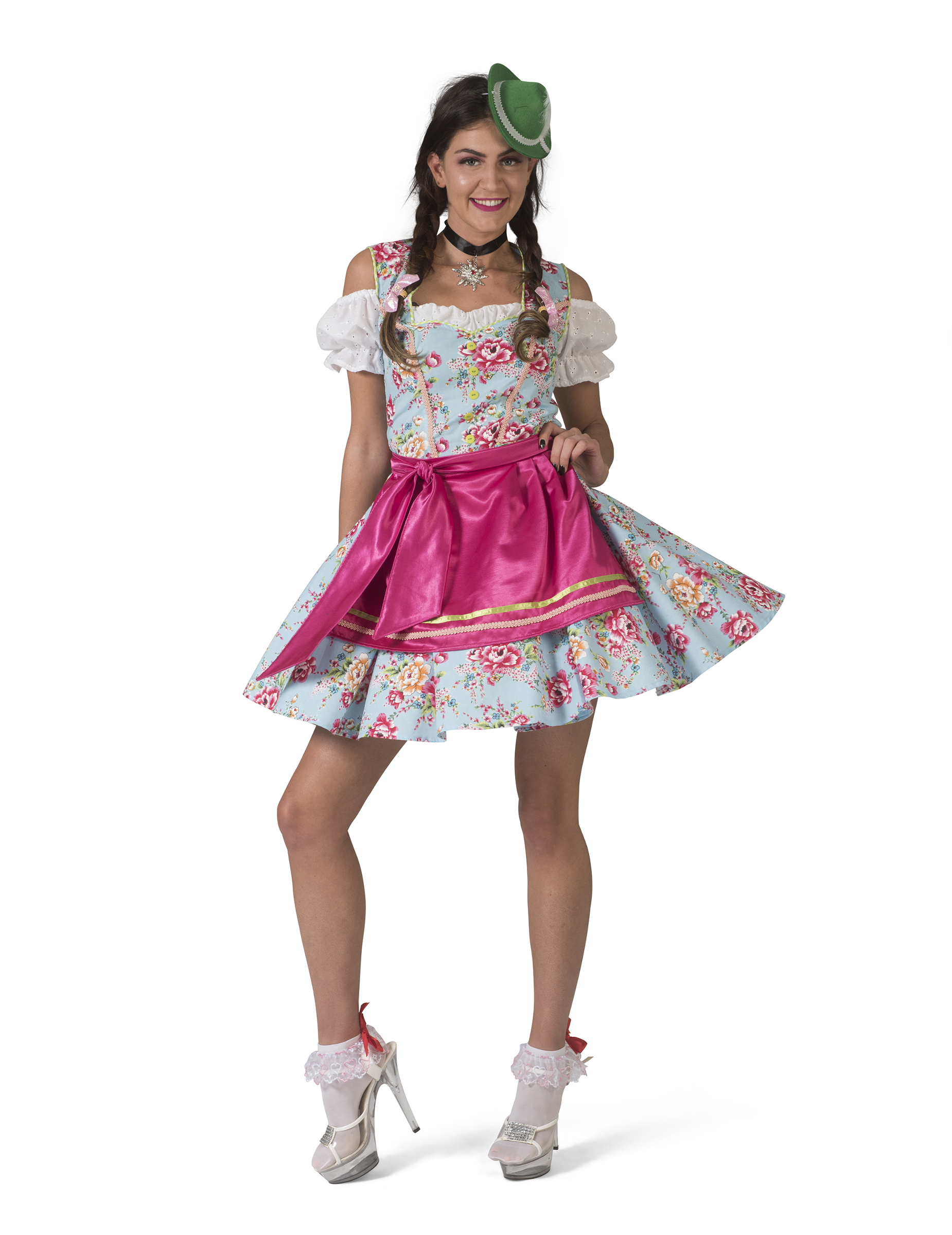 Déguisement bavaroise fleurie femme