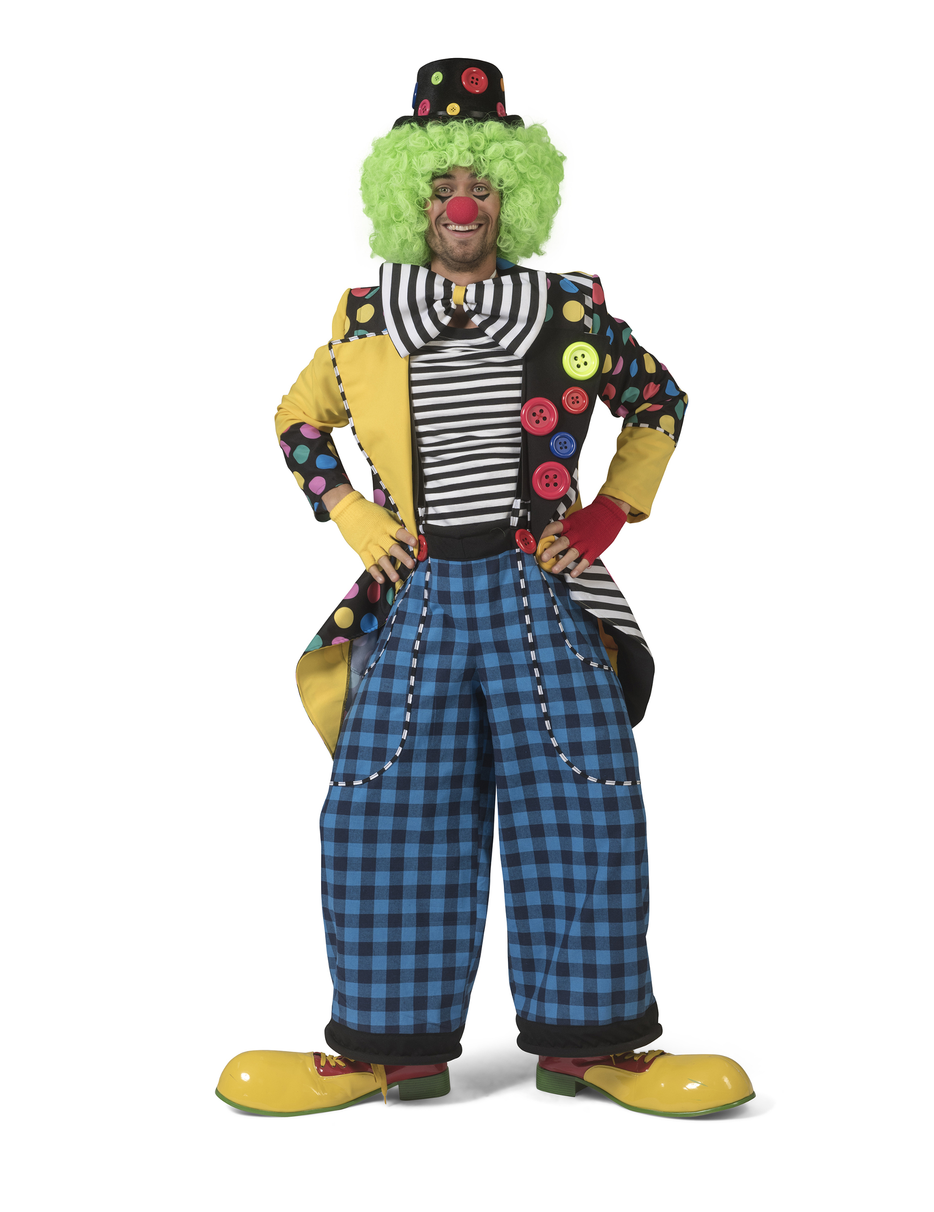 Veste clown queue-de-pie avec gros n ud homme