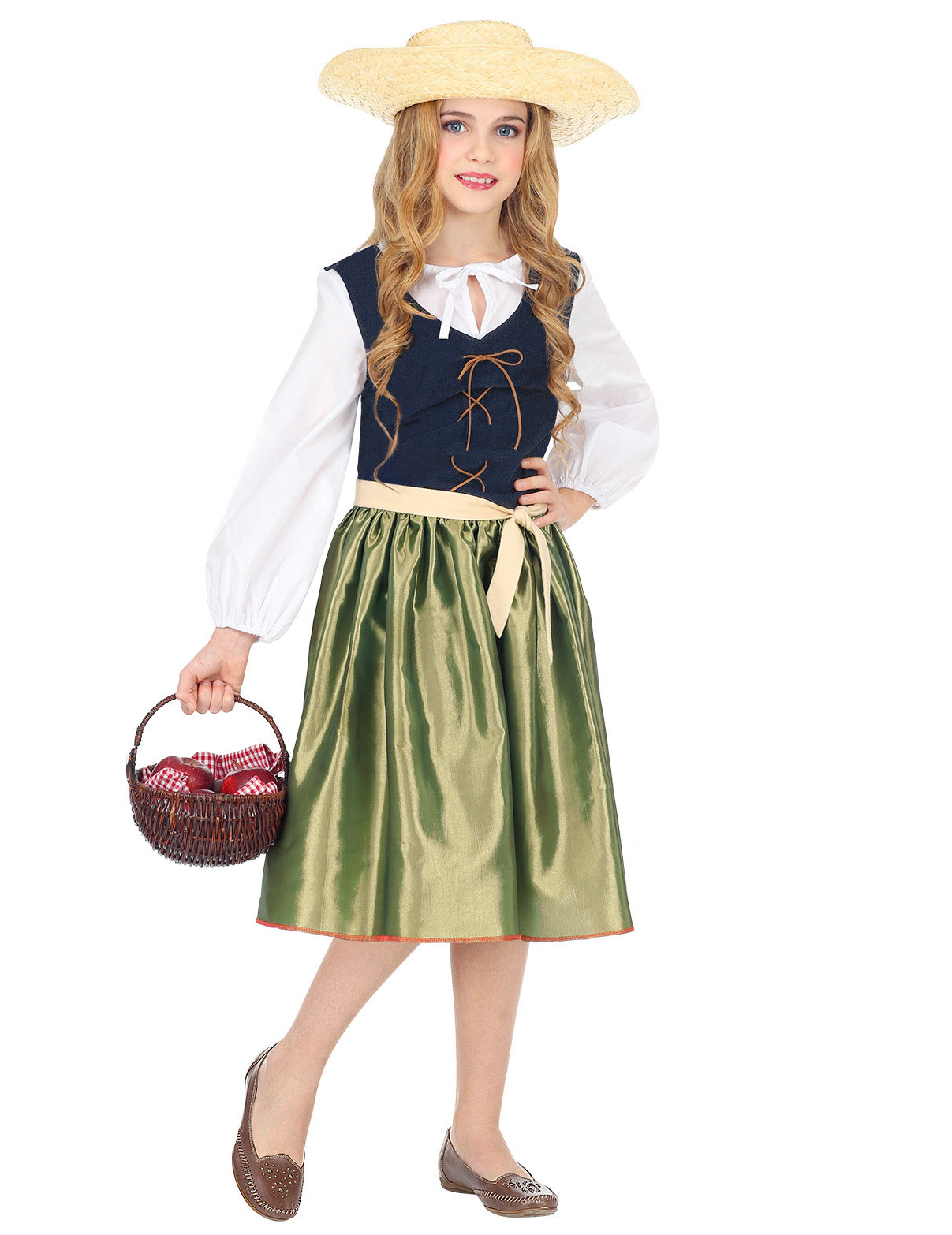 Déguisement Renaissance vert fille