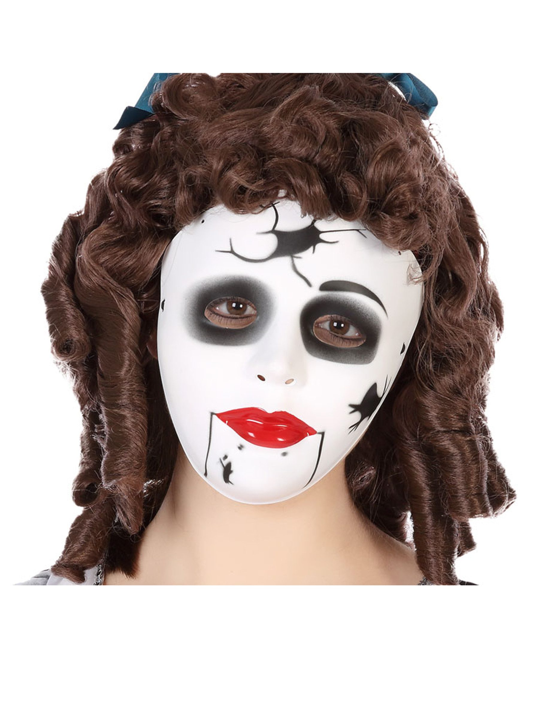 Masque poupée fissurée adulte