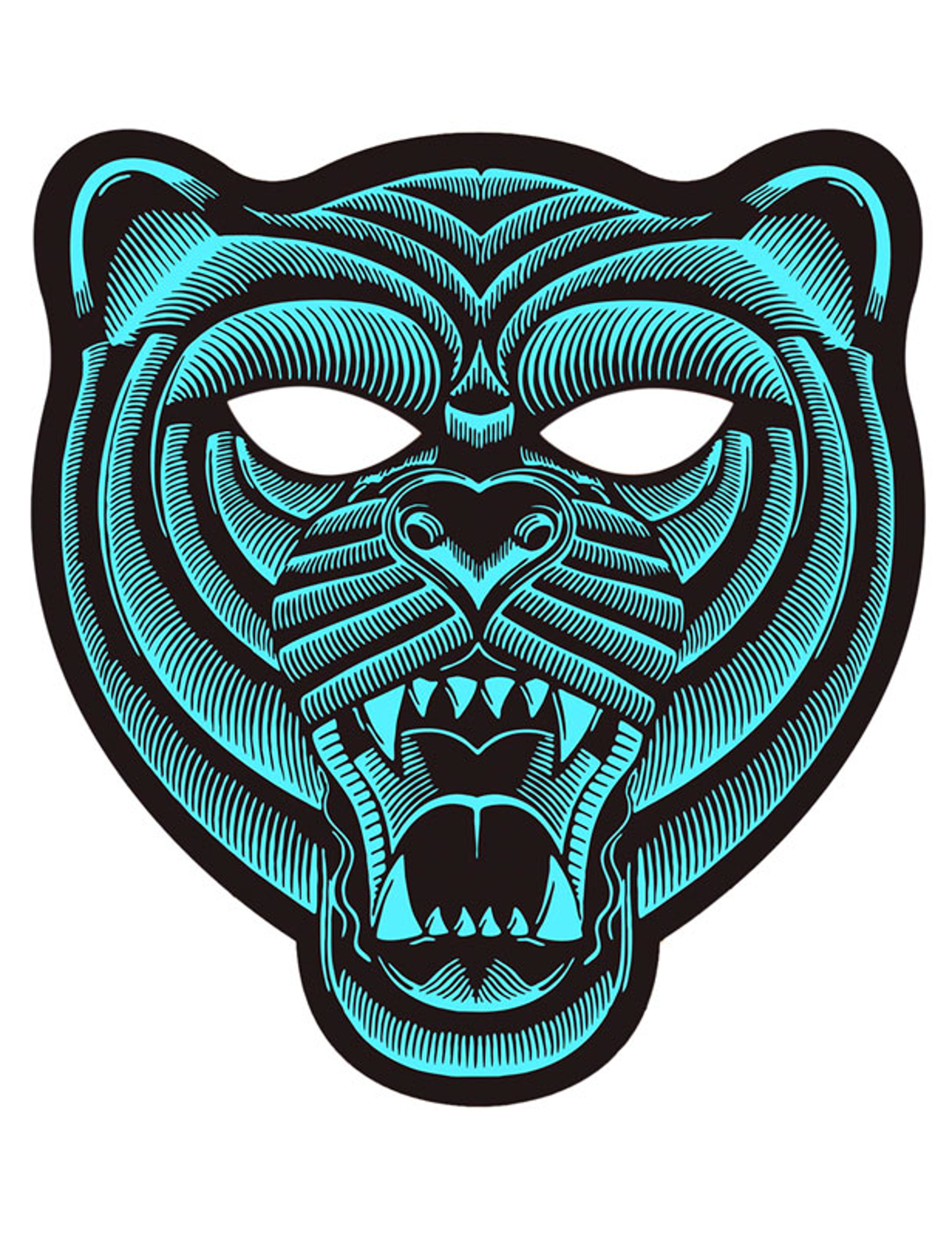 Masque tigre à LED réactives adulte