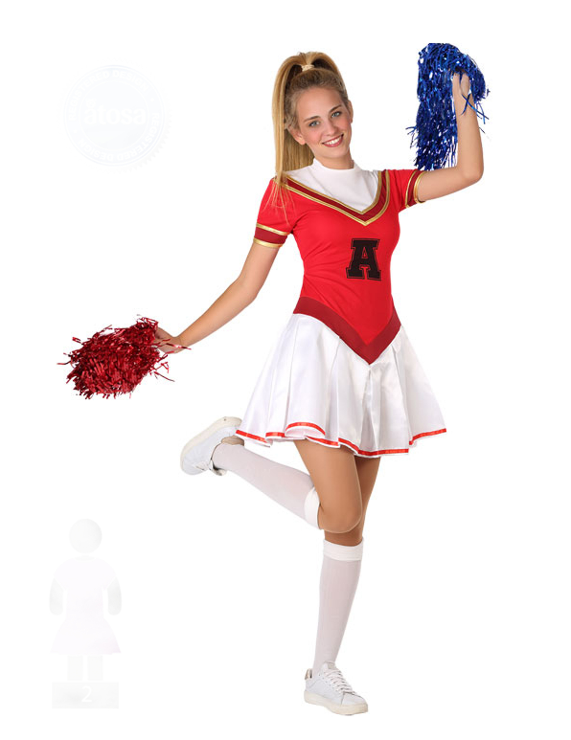 Déguisement de pompom girl américaine adolescente