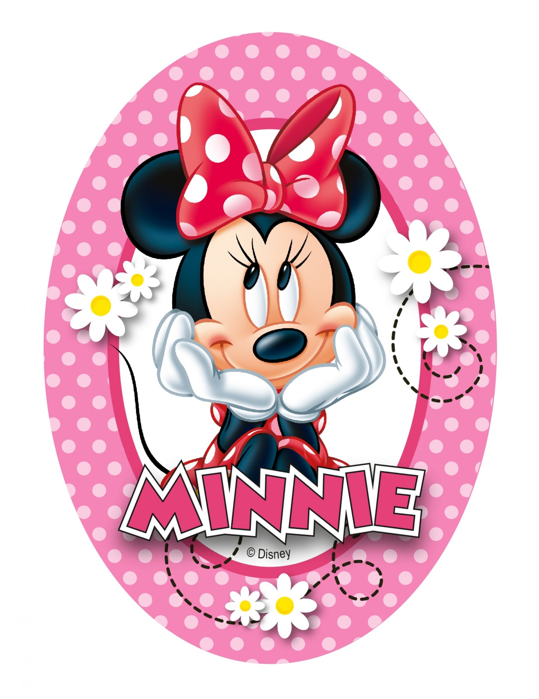 4 Décorations en azyme Minnie 9,5 x 13 cm