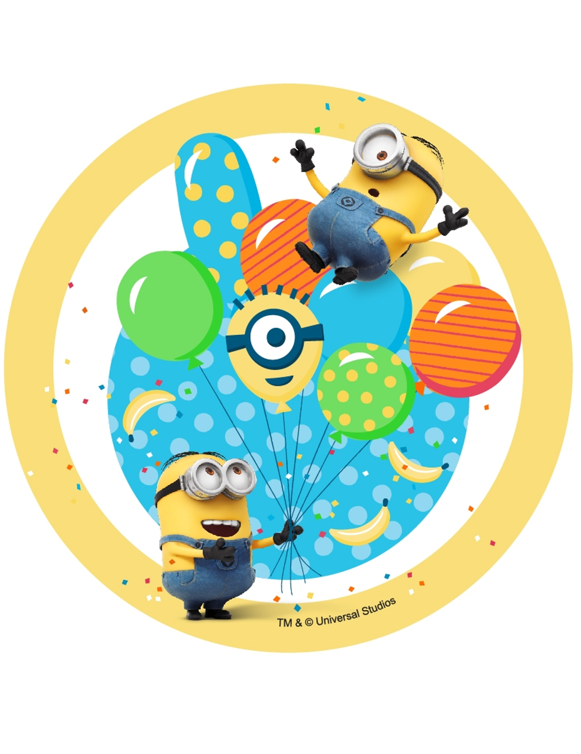 Disque en azyme Minions 18,5 cm