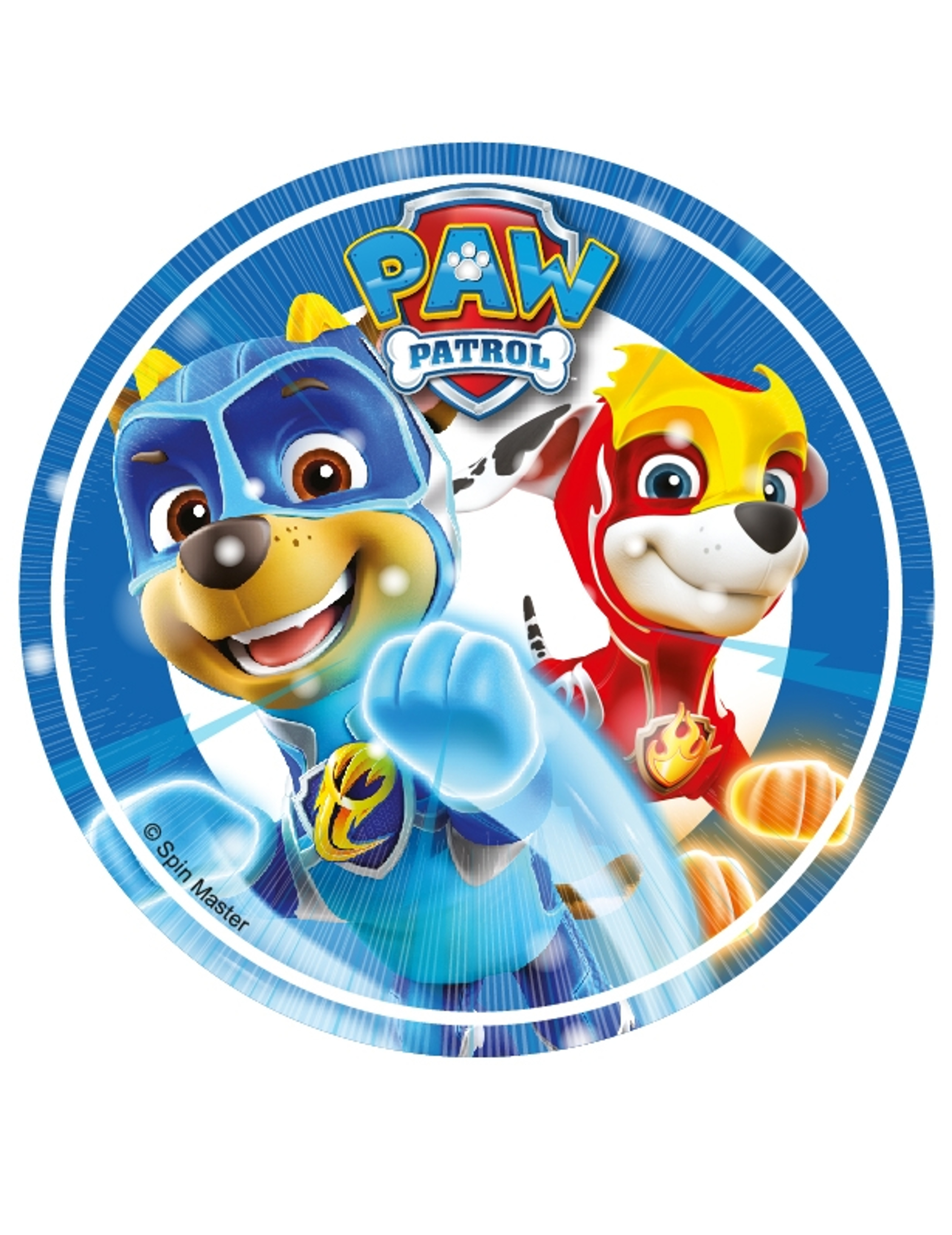 Disque en azyme Pat' Patrouille bleu 14,5 cm