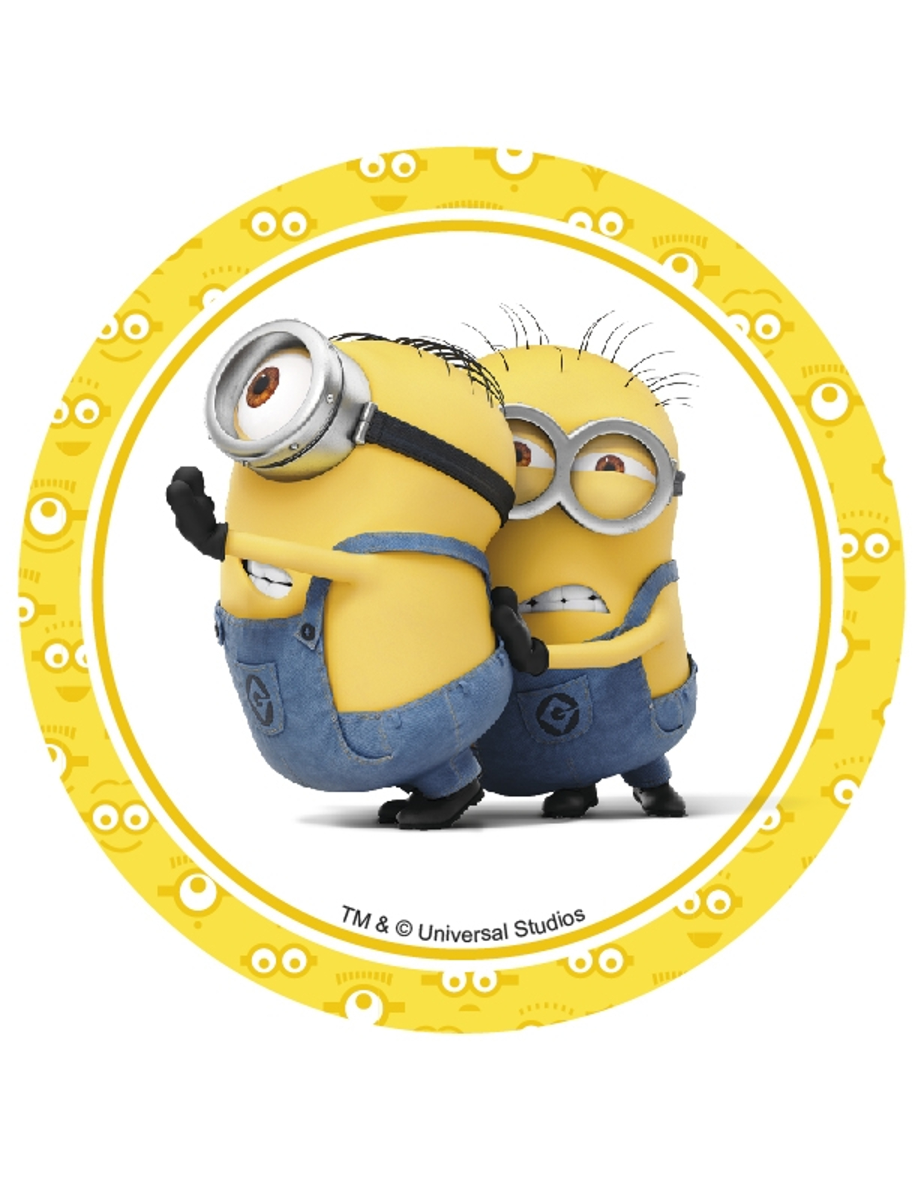 Disque en azyme Les Minions 14,5 cm