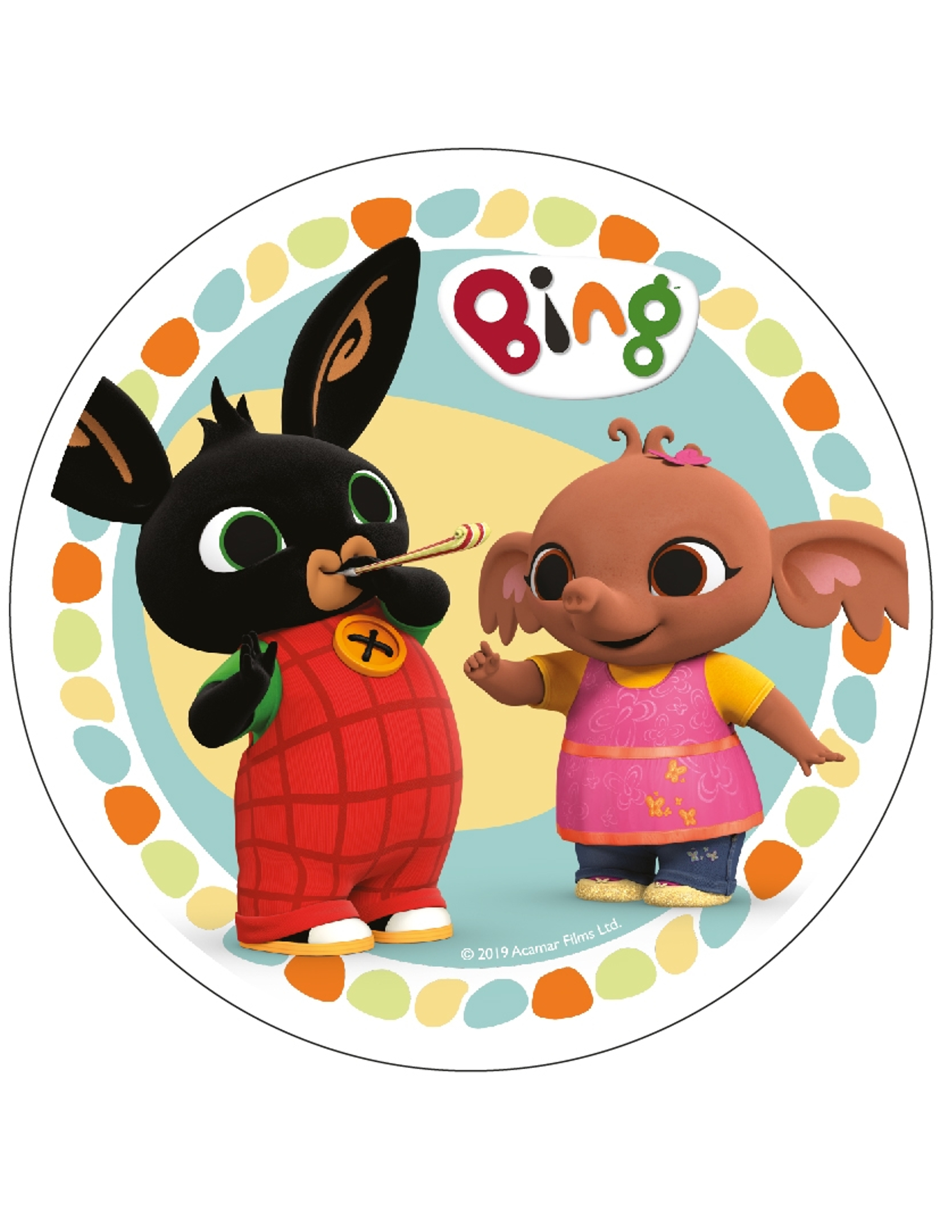 Disque en azyme Bing multicolore 21 cm