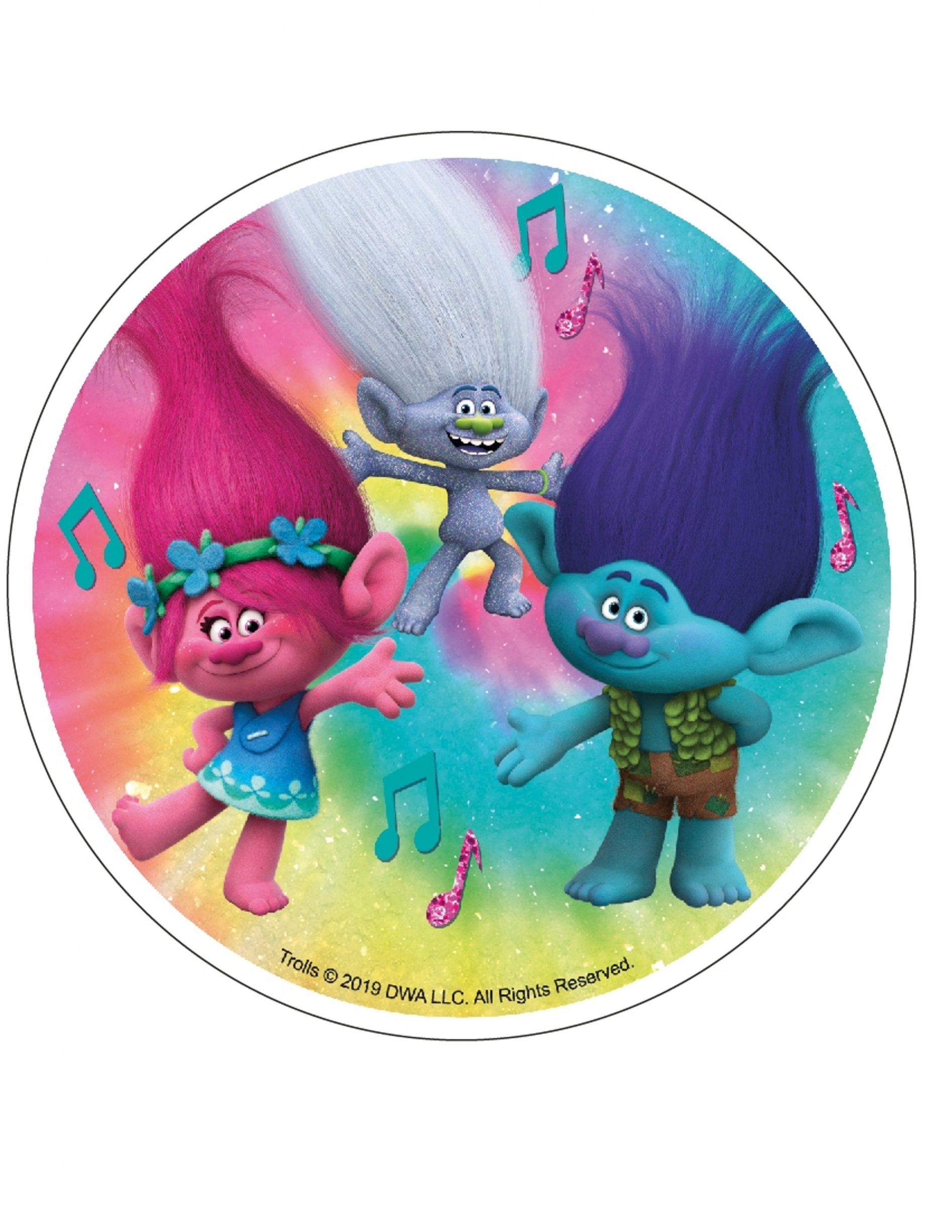 Disque en azyme Trolls 21 cm