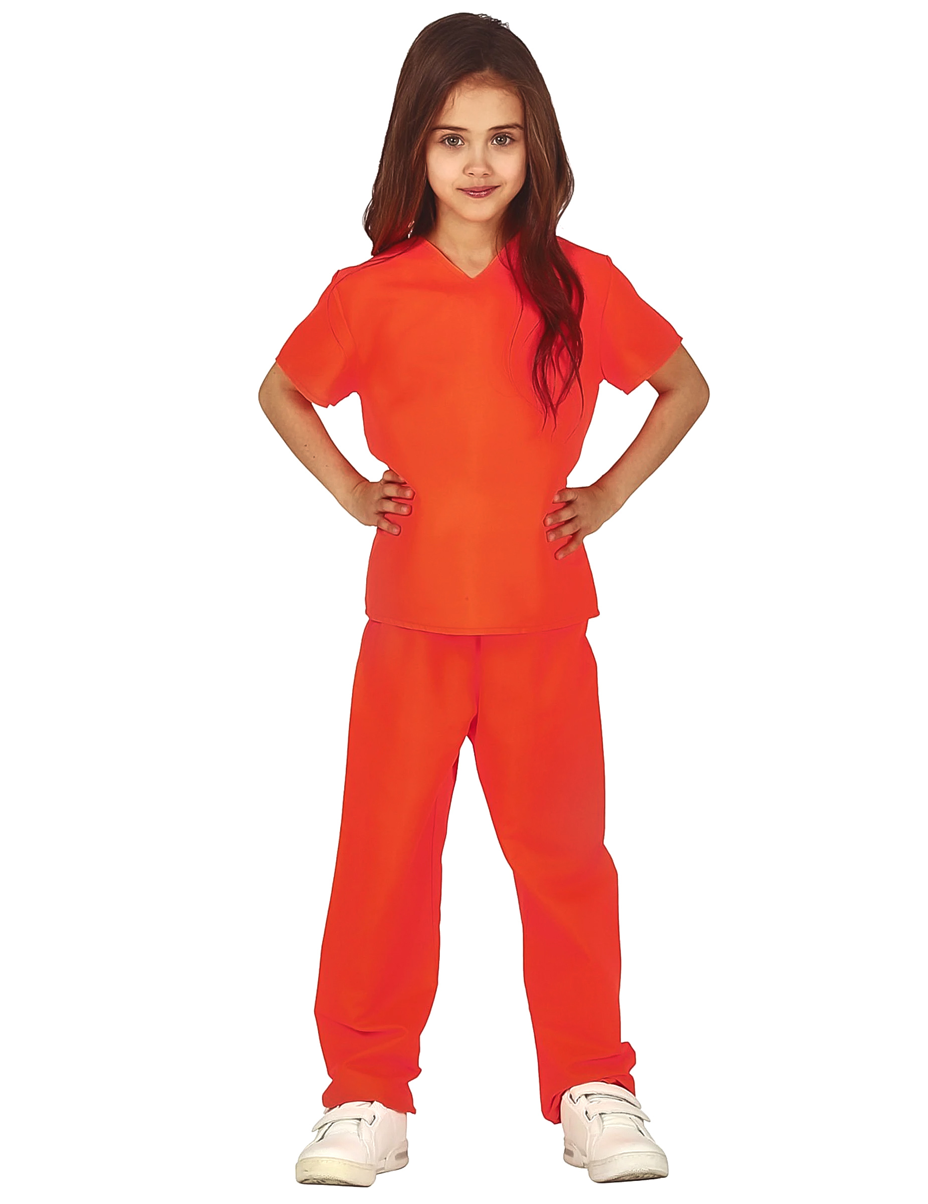Déguisement prisonnière orange fille