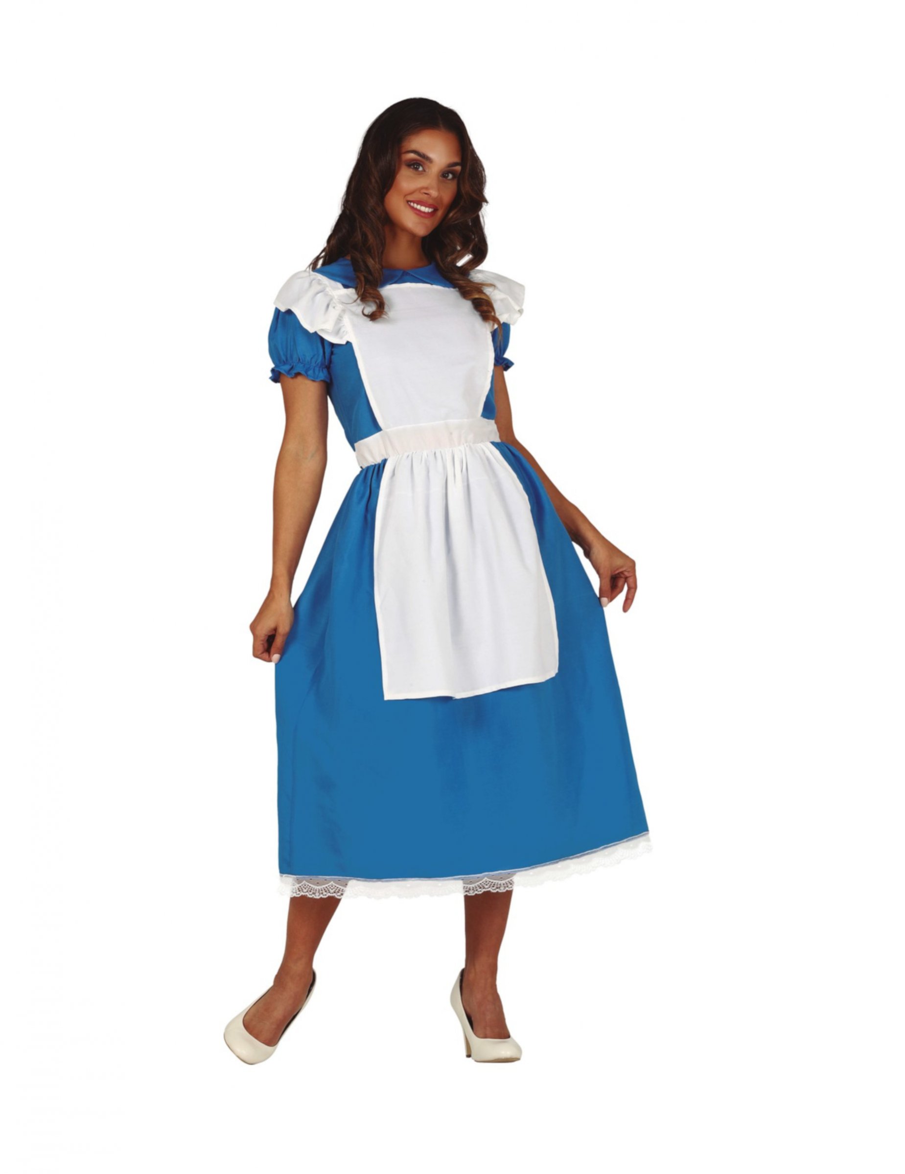 Déguisement princesse merveilleuse bleue femme