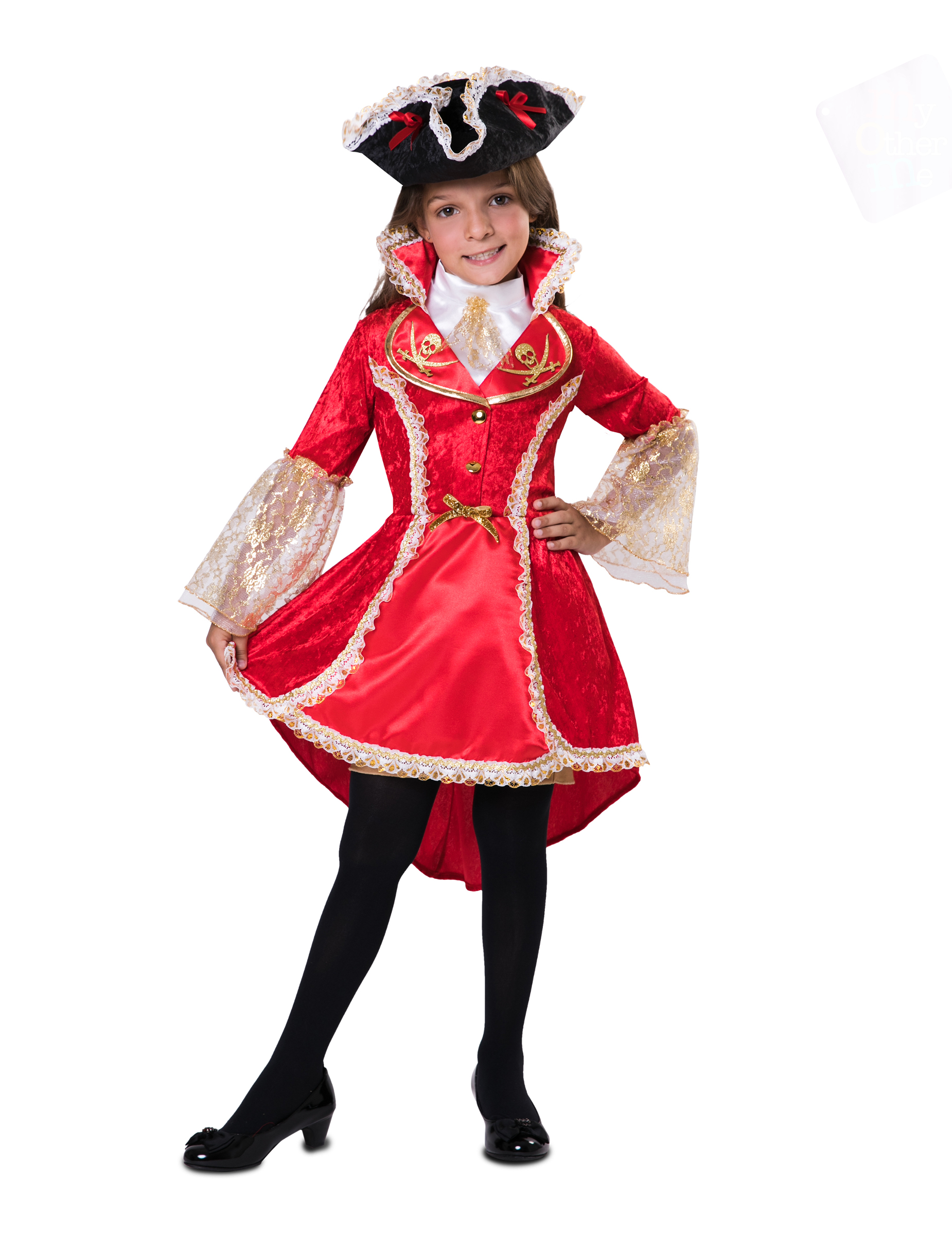 Déguisement pirate corsaire rouge fille