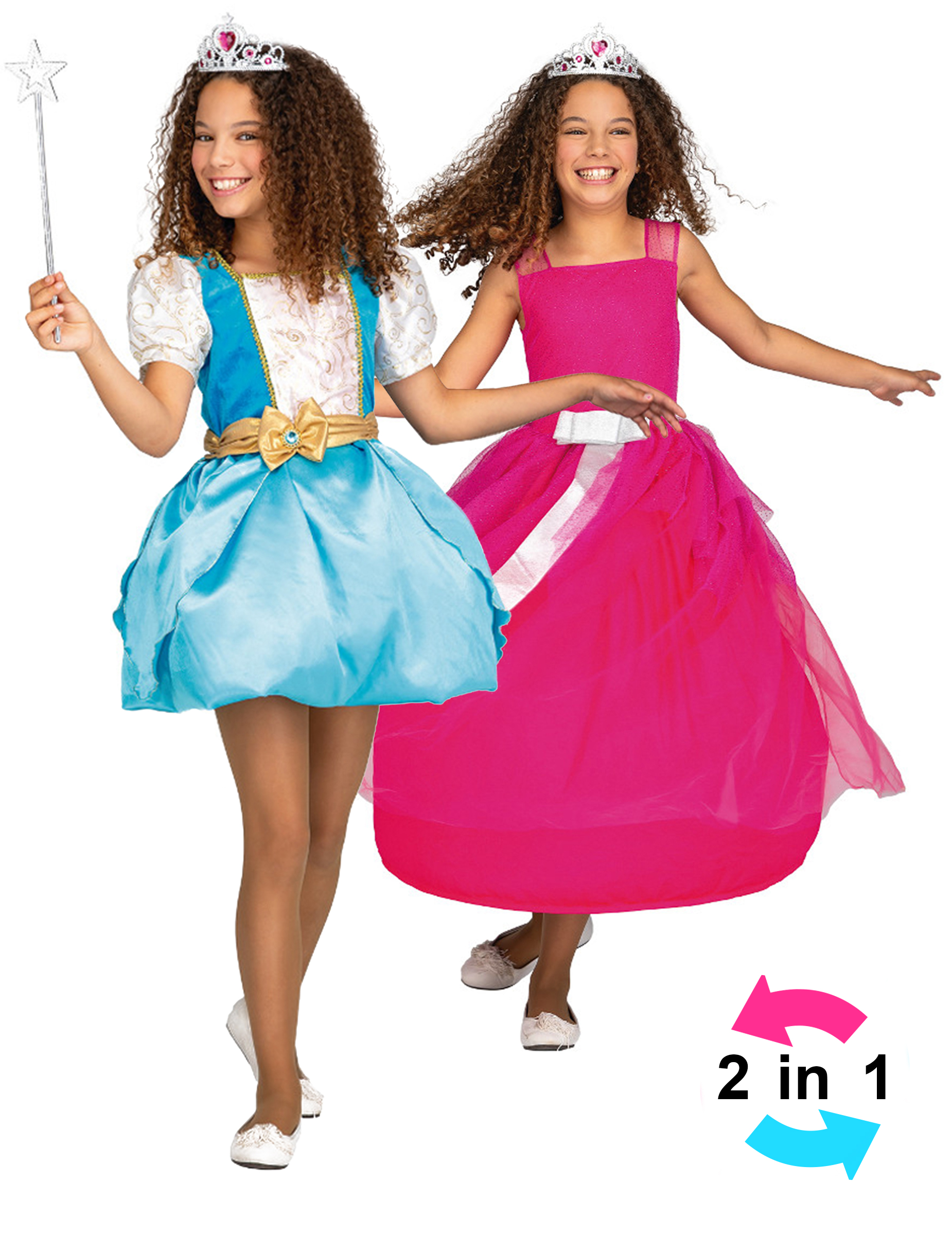 Déguisement princesse magique 2 en 1 fille