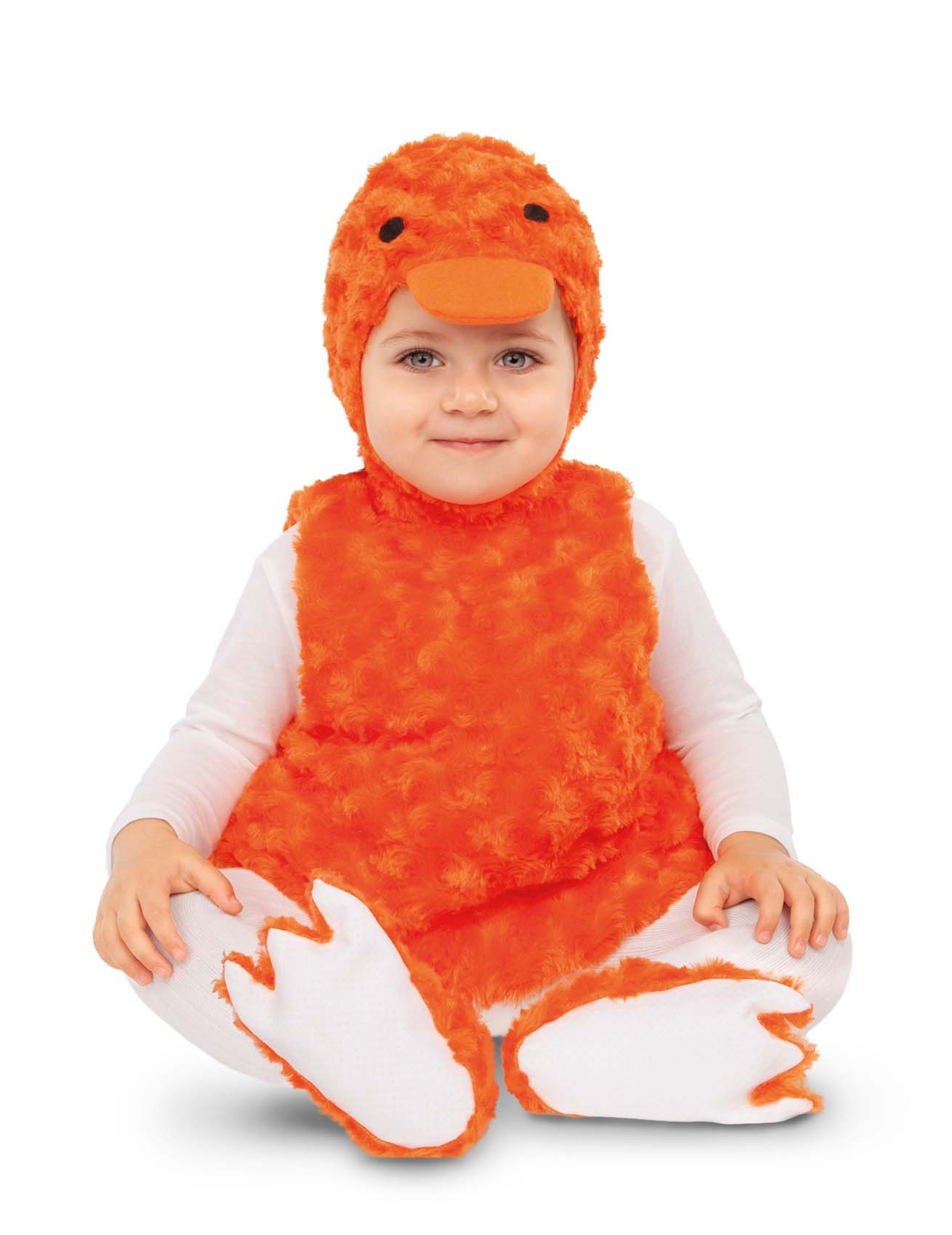 Déguisement petit canard peluche orange