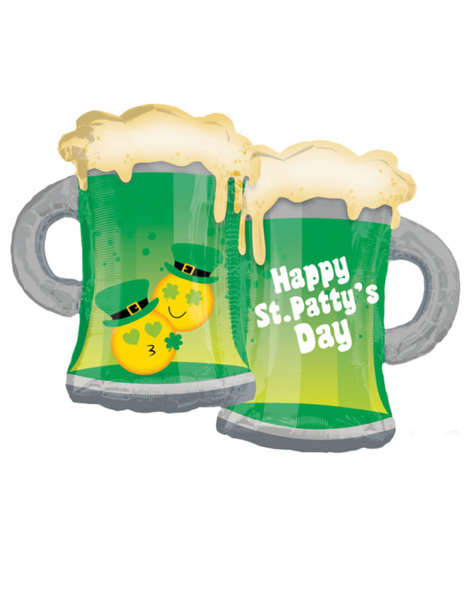 Ballon aluminium chopes de bière Saint Patrick 81 cm