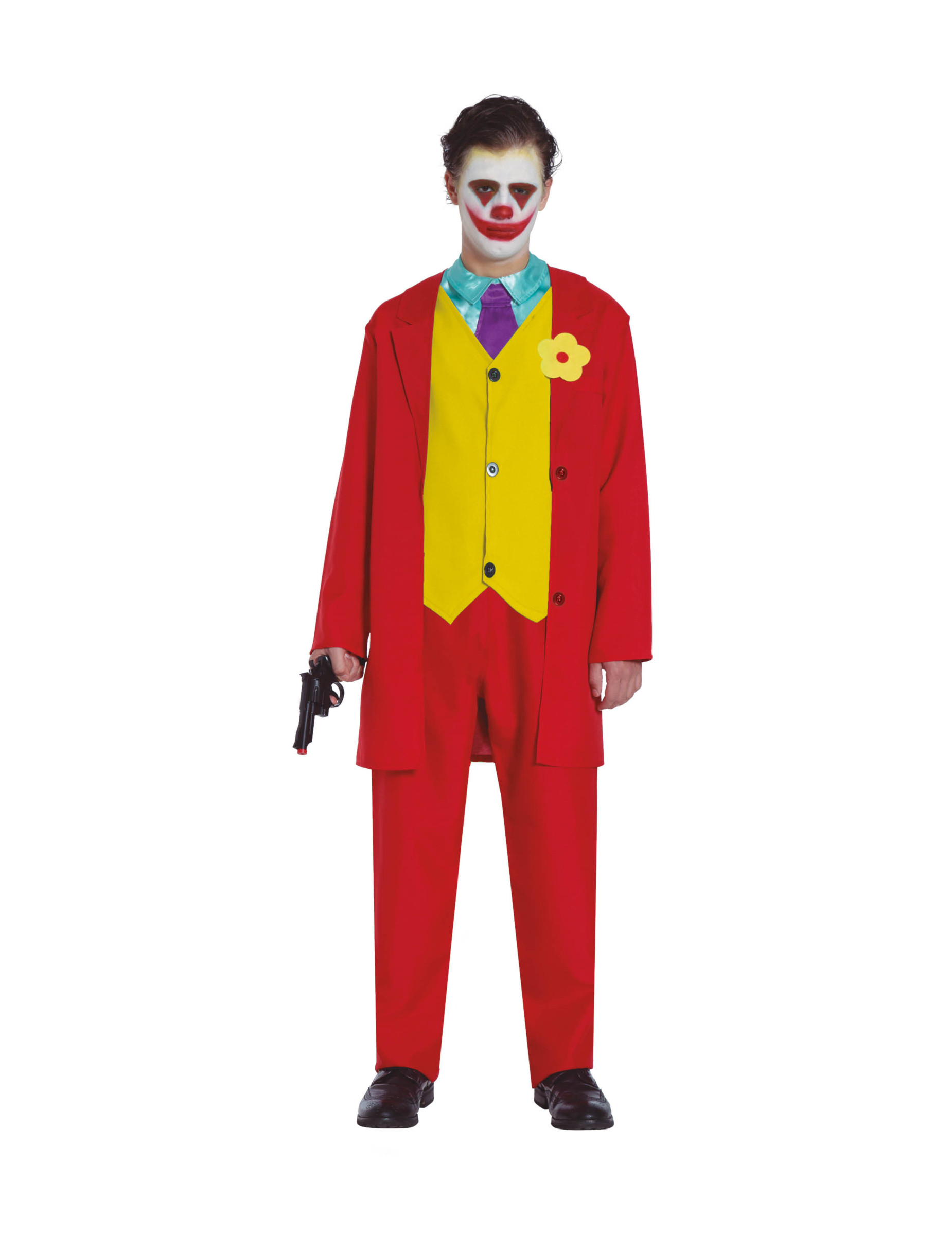 Déguisement clown rouge fou adolescent