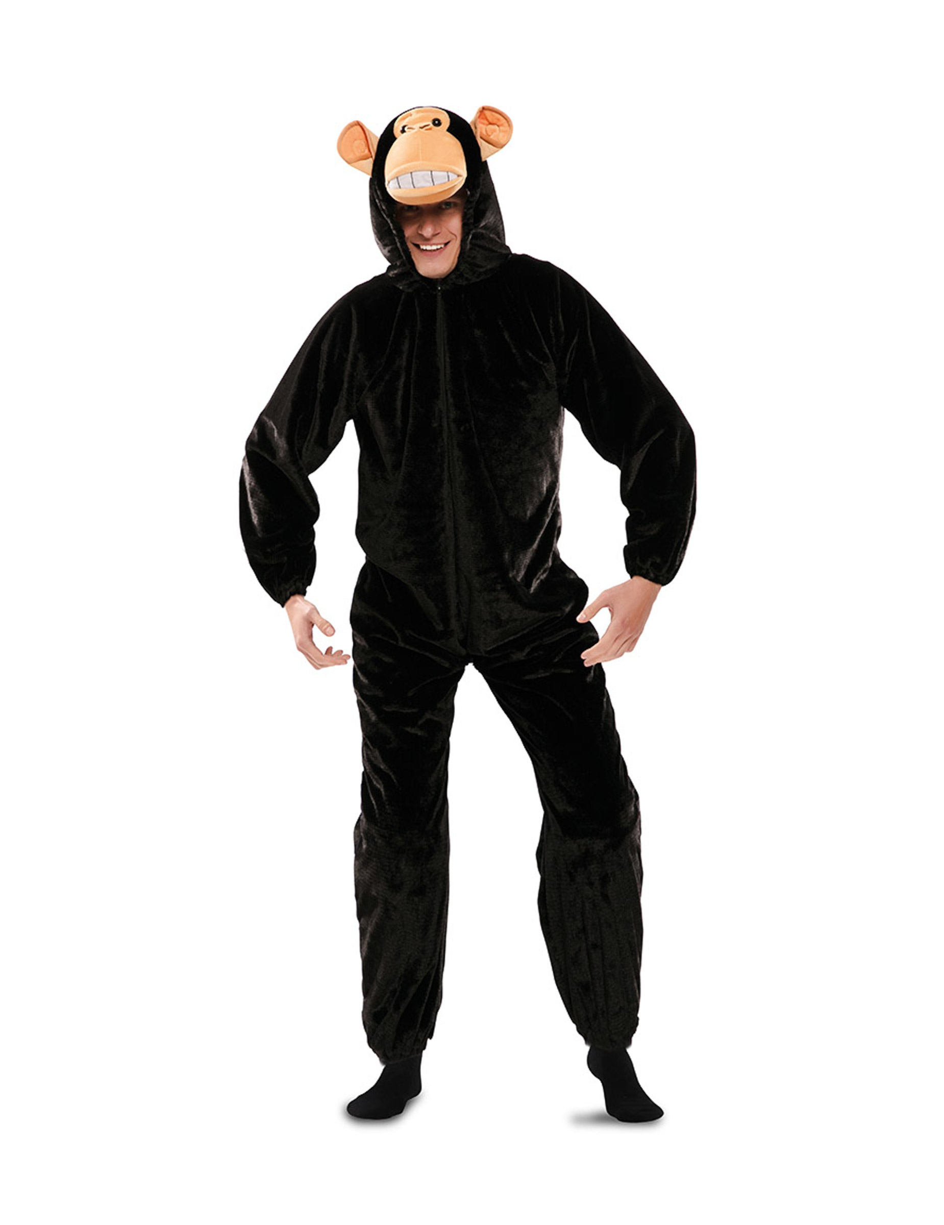Déguisement singe noir adulte
