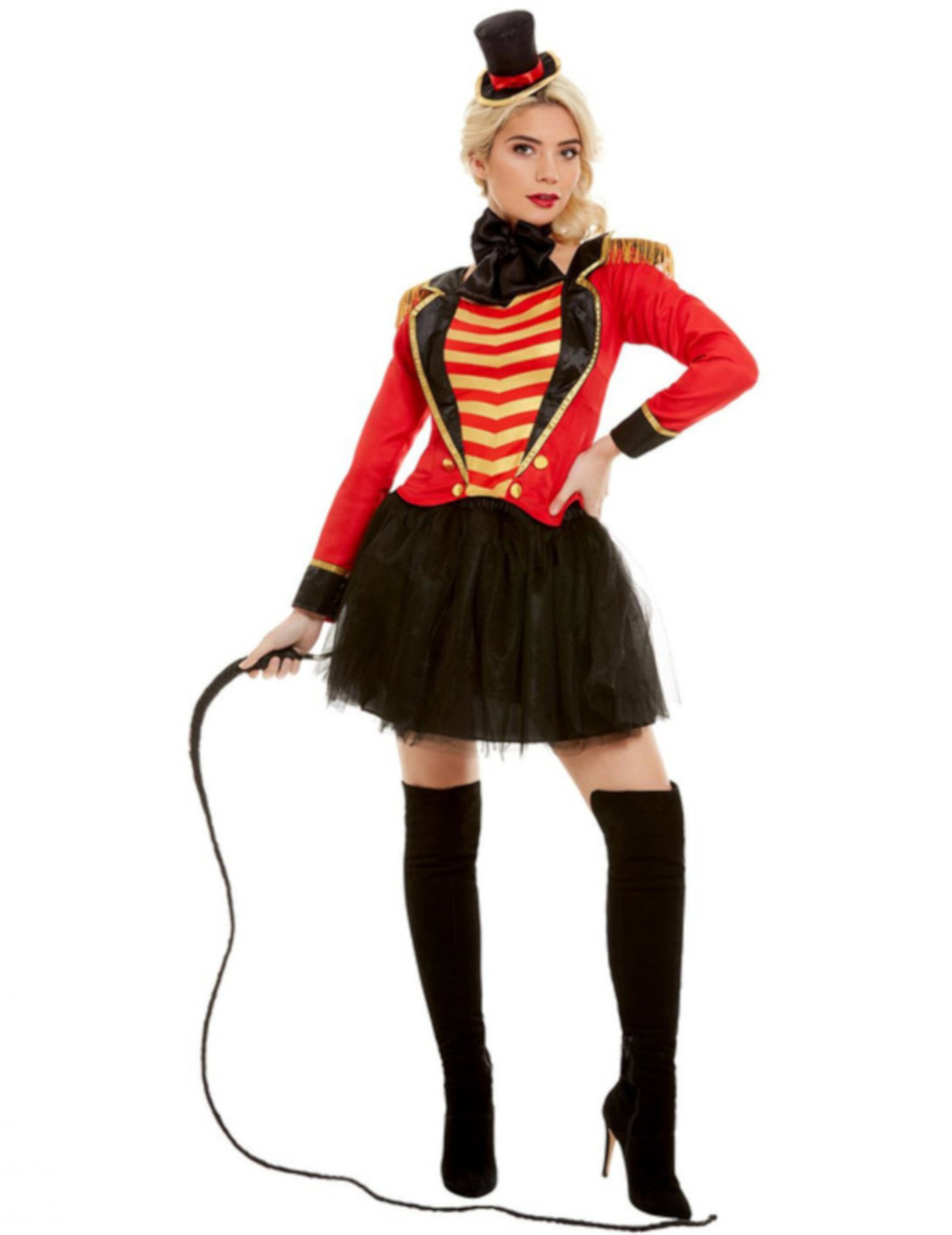 Déguisement Monsieur Loyal rouge femme