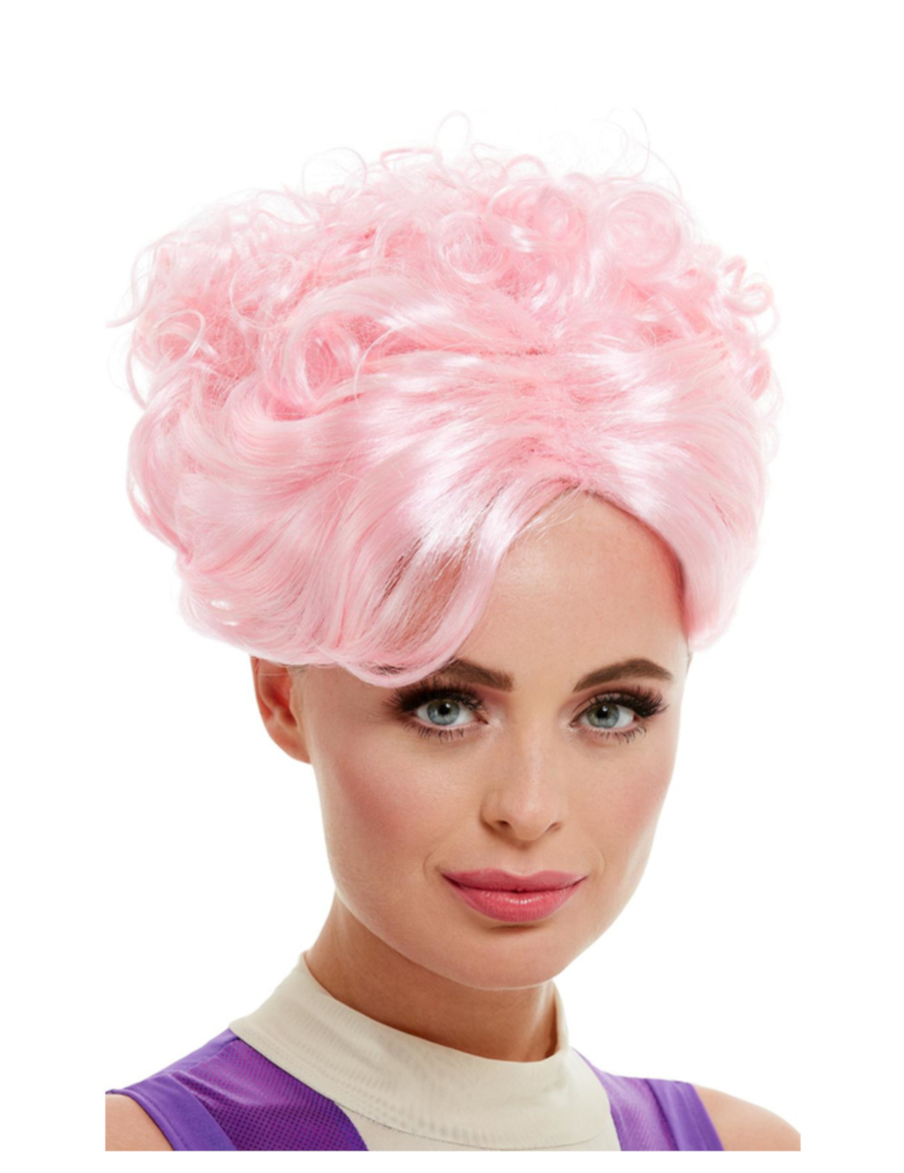 Perruque pin-up vintage rose femme